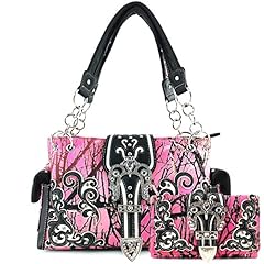 Buckle Pink Handbag Wallet Set