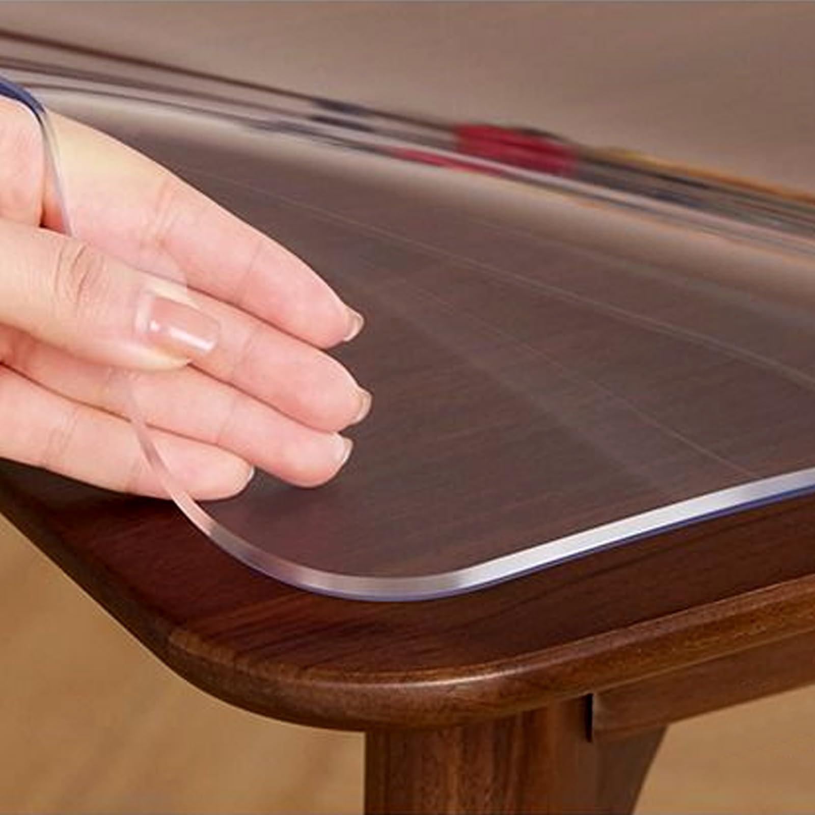 PVC Clear Table Protector PVC Rectangular Clear Table Cover Protector Multiple Sizes(60x200cm/24x79in)