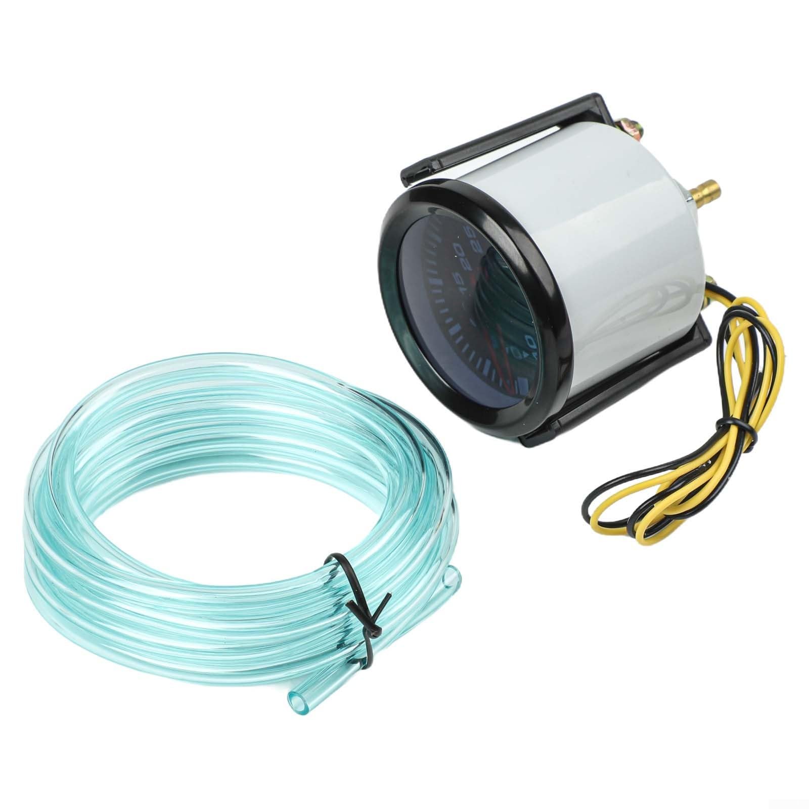 Manomètre Turbo Boost de 52 mm avec affichage LED pour une utilisation automobile pour modification de voiture compatible avec alimentation 12 V Matériau plastique ABS