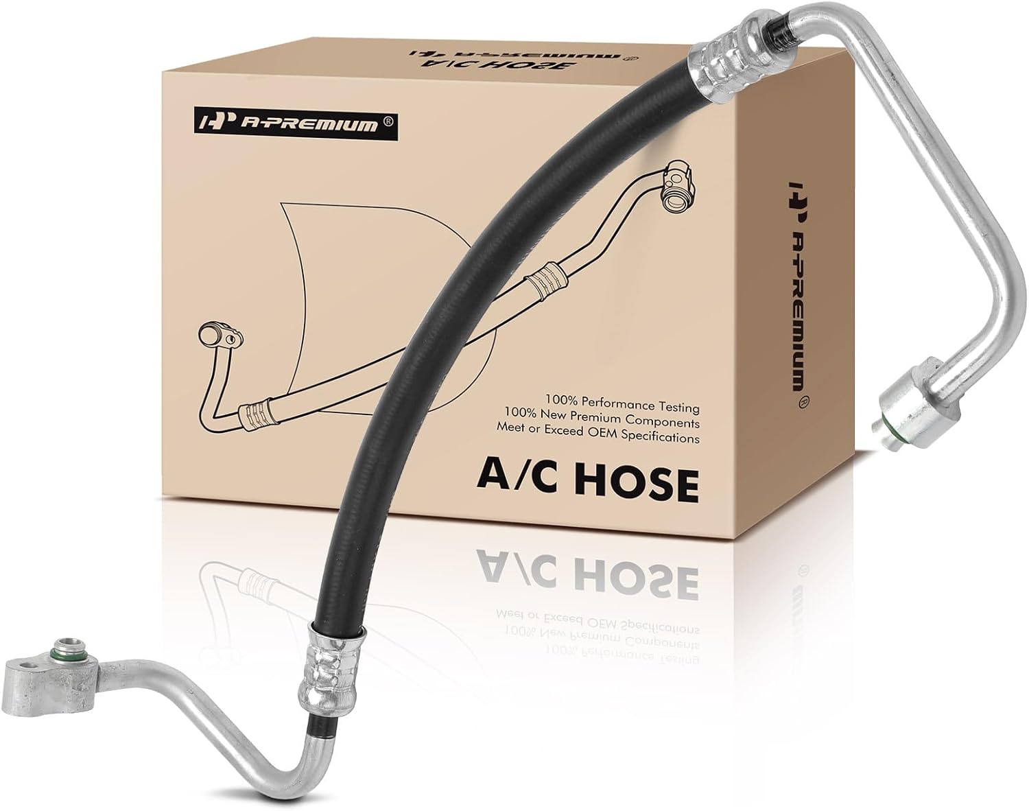 A-Premium A/C Discharge Line Hose Assembly Compatible with Toyota Corolla 1992-1993, Geo Prizm 1993, 1.6L 1.8L, Compressor to Condenser