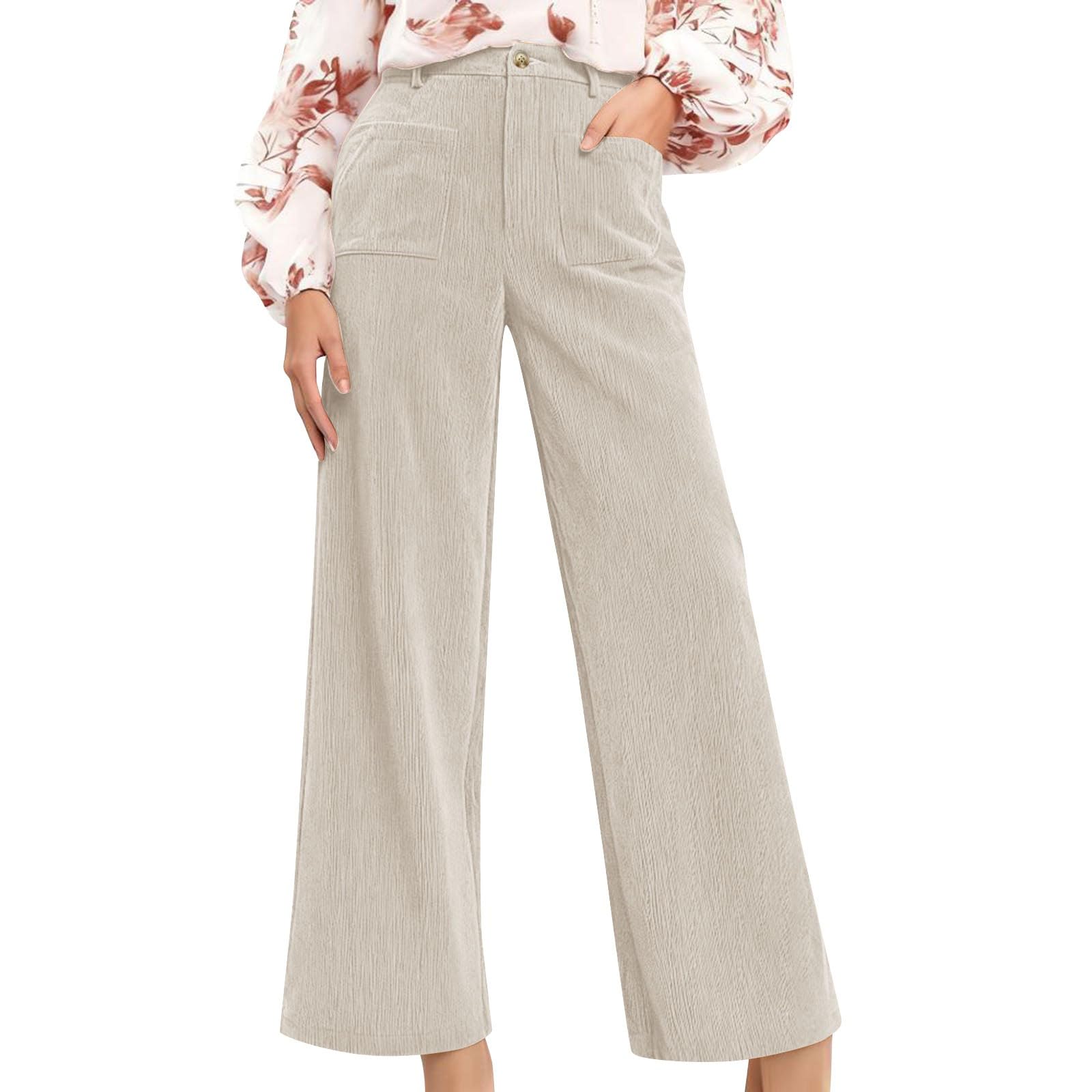 Pantalones de mujer de tela de pana para mujer, pantalones cálidos de pana