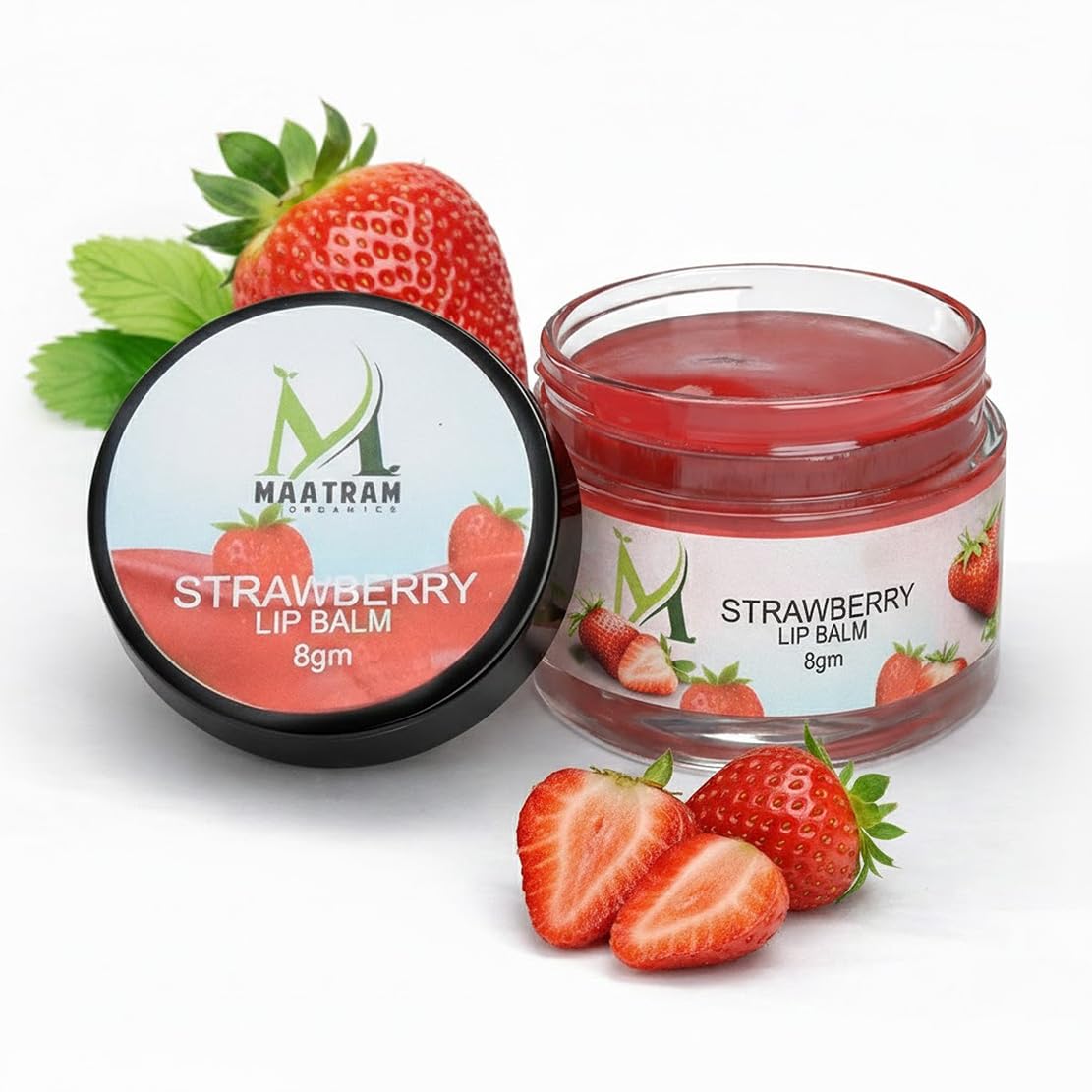 Strawberry Lip Balm 8gm – For Pigmented Dry Damaged & Chapped Lips | Hydrating Moisturizer for Dry | Daily Lip Care | Chemical-Free | For Men & Women-image-22
