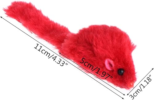 Miniatura 9 de 5 ratones de peluche para mascotas, gatos, ratas de colores brillantes, ratas para atrapar ratas, gatitos, juguetes interactivos para gatos de