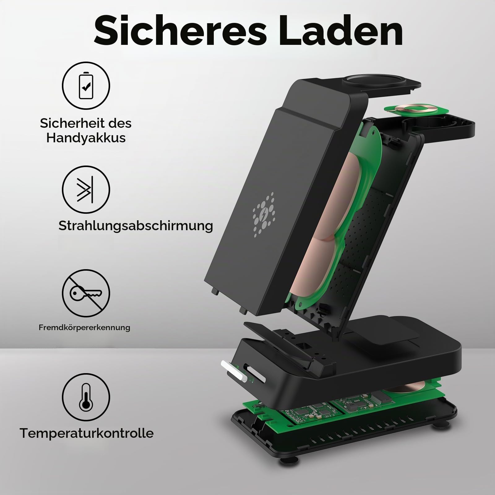 3 in 1 Induktive Ladegerät für Huawei P60/P50,P60/P50/P40/P30 Pro