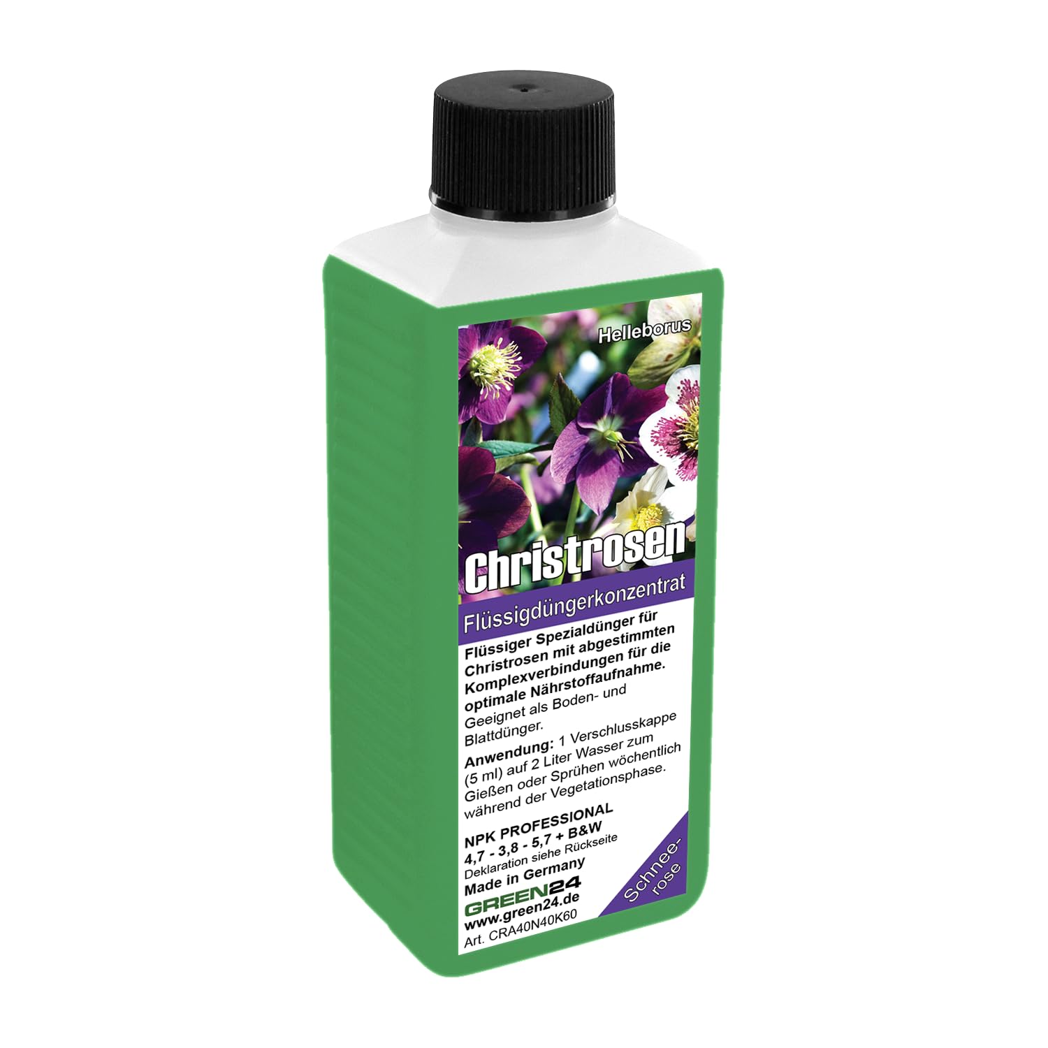 GREEN24 Christrosen Dnger  250ml Spezialdnger fr Helleborus | Frdert  ppige Winterblte & krftiges Wachstum | Ideal fr alle Nieswurz-Arten |  NPK - Konzentrat : Amazon.de: Garten