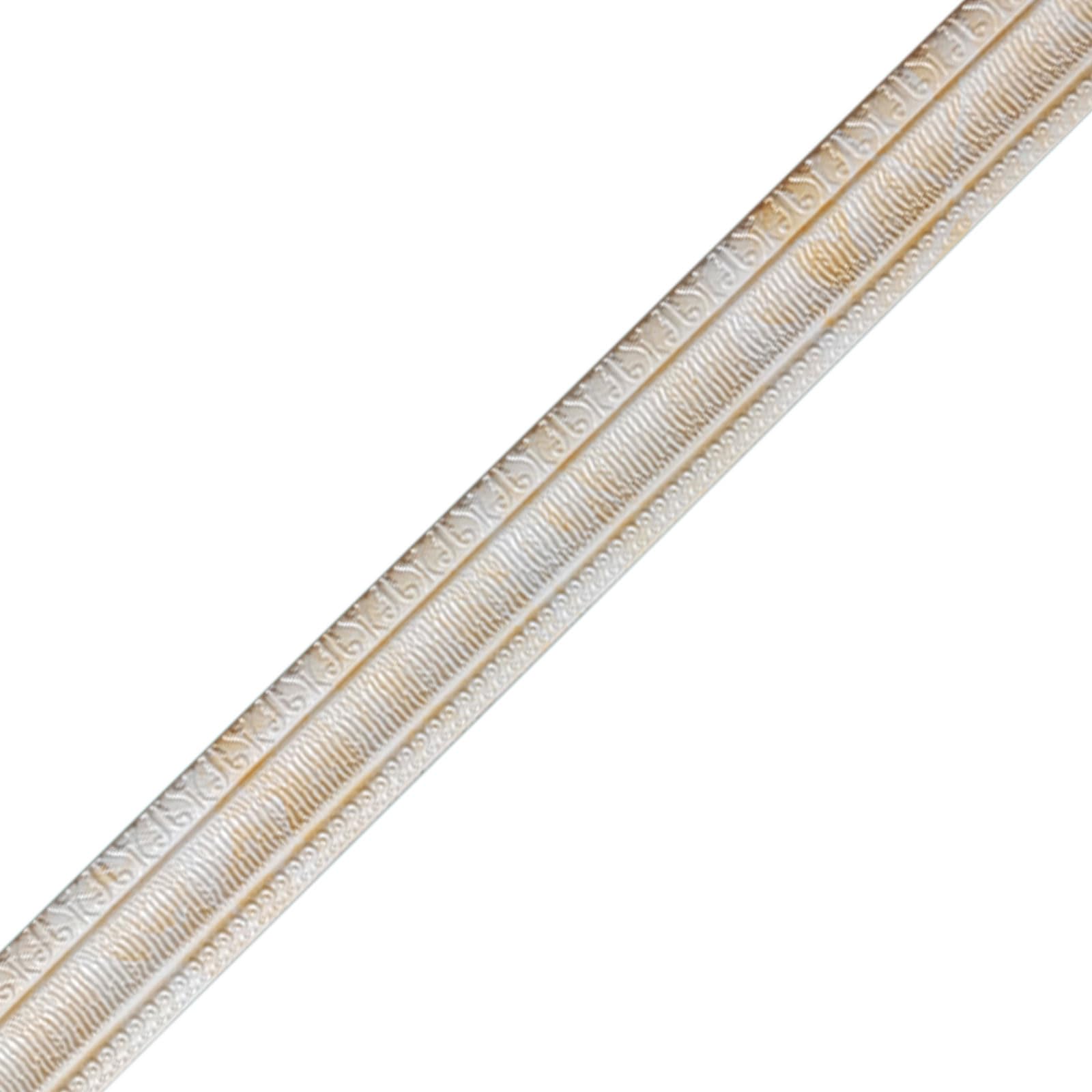 Samoprzylepna listwa przypodłogowa z pianki - 3 rolki dekoracyjnego obrzeża ściennego o wymiarach 2,2 m x 5 cm do domowych projektów DIY(Beige)