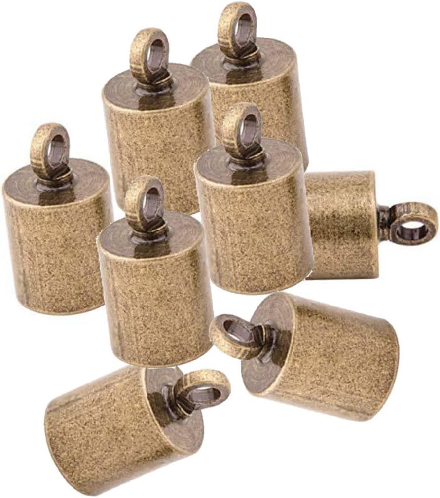 4mm Brass Leather Ends Cord End Caps for Jewelry Making Round Jewelry Accessory Kit