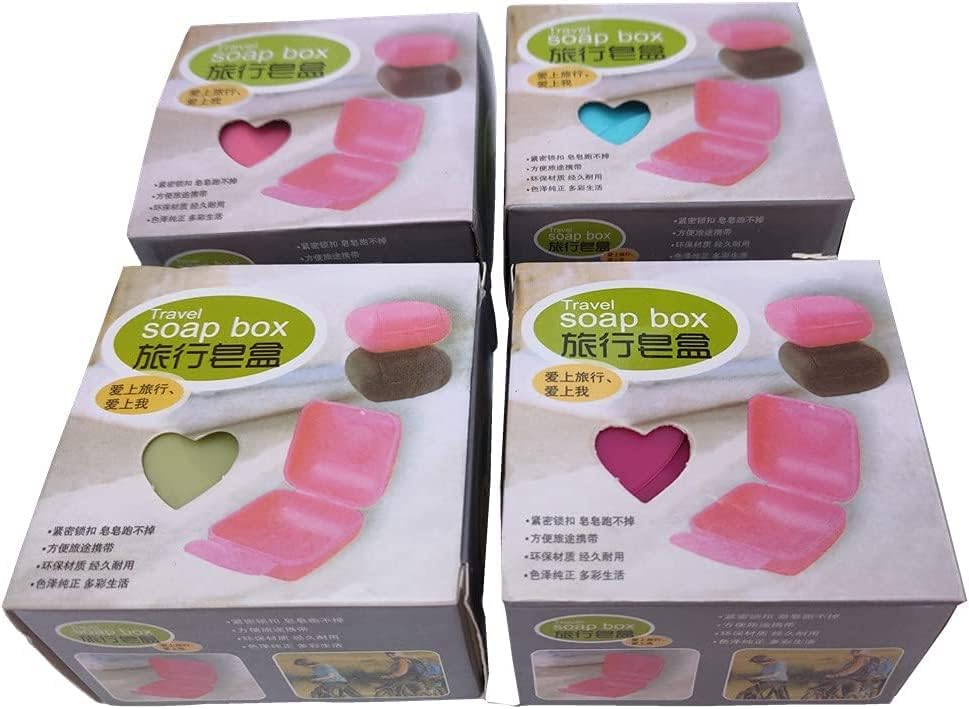 Miniatura 6 de Estuche portátil de 4 piezas para guardar jabón de viaje, organizador de plástico para el hogar, baño, senderismo, camping y otras actividades al