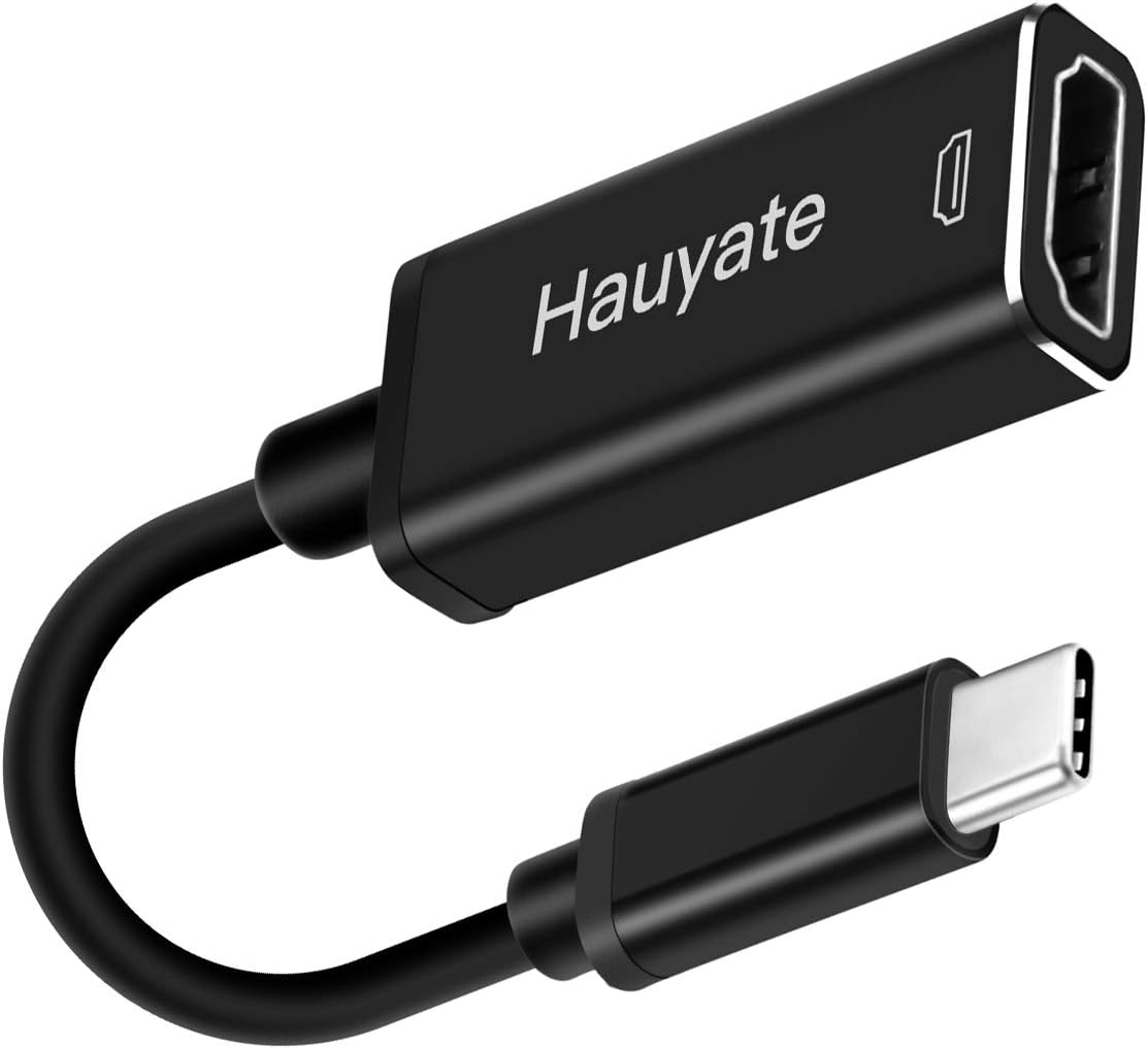 USB C to HDMI Adapter 4K HD,Aladom HDMI to USB C Cable Compatible for Samsung Galaxy S9/S8,Dell XPS, Lenovo and More (BLACK01)