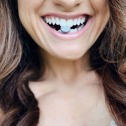 Boonboo Bamboo Charcoal Toothpaste Tablets | 60Ct Teeth Cleaning Tabs | Travel Friendly Mouthwash | Plastic-Free Glass Bottle And Aluminum Cap #TOP2