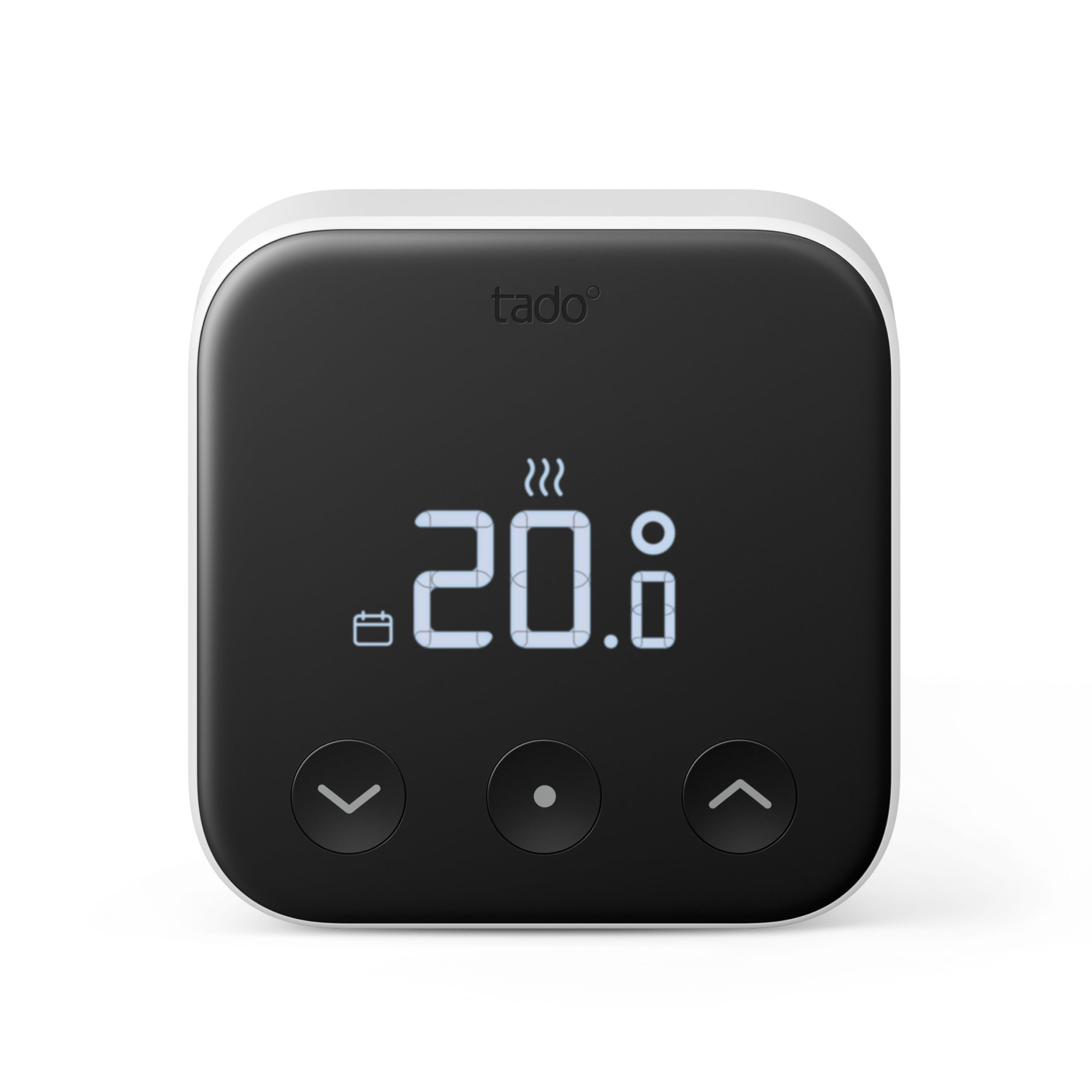 Tado tado° Smart Thermostat X, produit supplémentaire comme thermostat câblé, gestion via une application et une enceinte connectée (Alexa, Siri, Google Assistant), pas compatible avec tado° V3+
