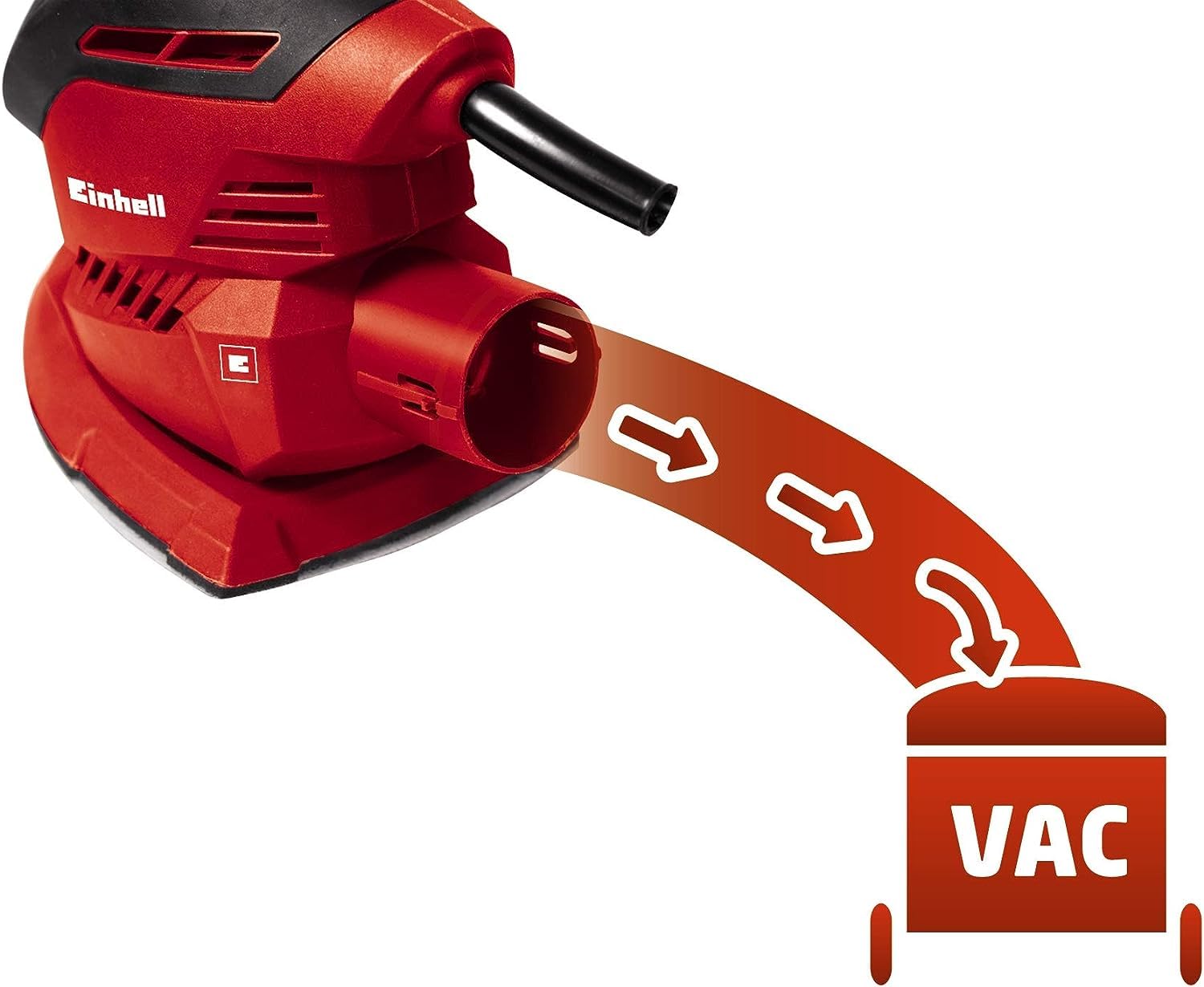 Einhell Multilijadora - TH-OS 1016. 100 W, 24.000 1/min de velocidad de oscilación, agarre suave, bolsa de filtro, extracción de polvo, incluye 1 pieza de papel de lija — view 3
