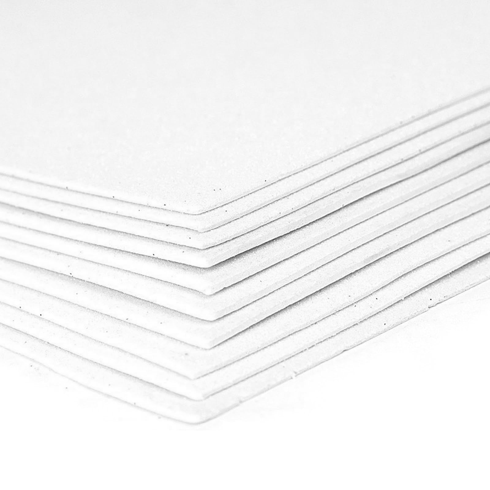 ANBOO Glitter Foam Sheets, 10 PCS A4 White EVA Foam Paper, Sparkling Craft Material for DIY Projects, Scrapbooking, Model Making and Arts and Crafts, Glittering Craft Sheets