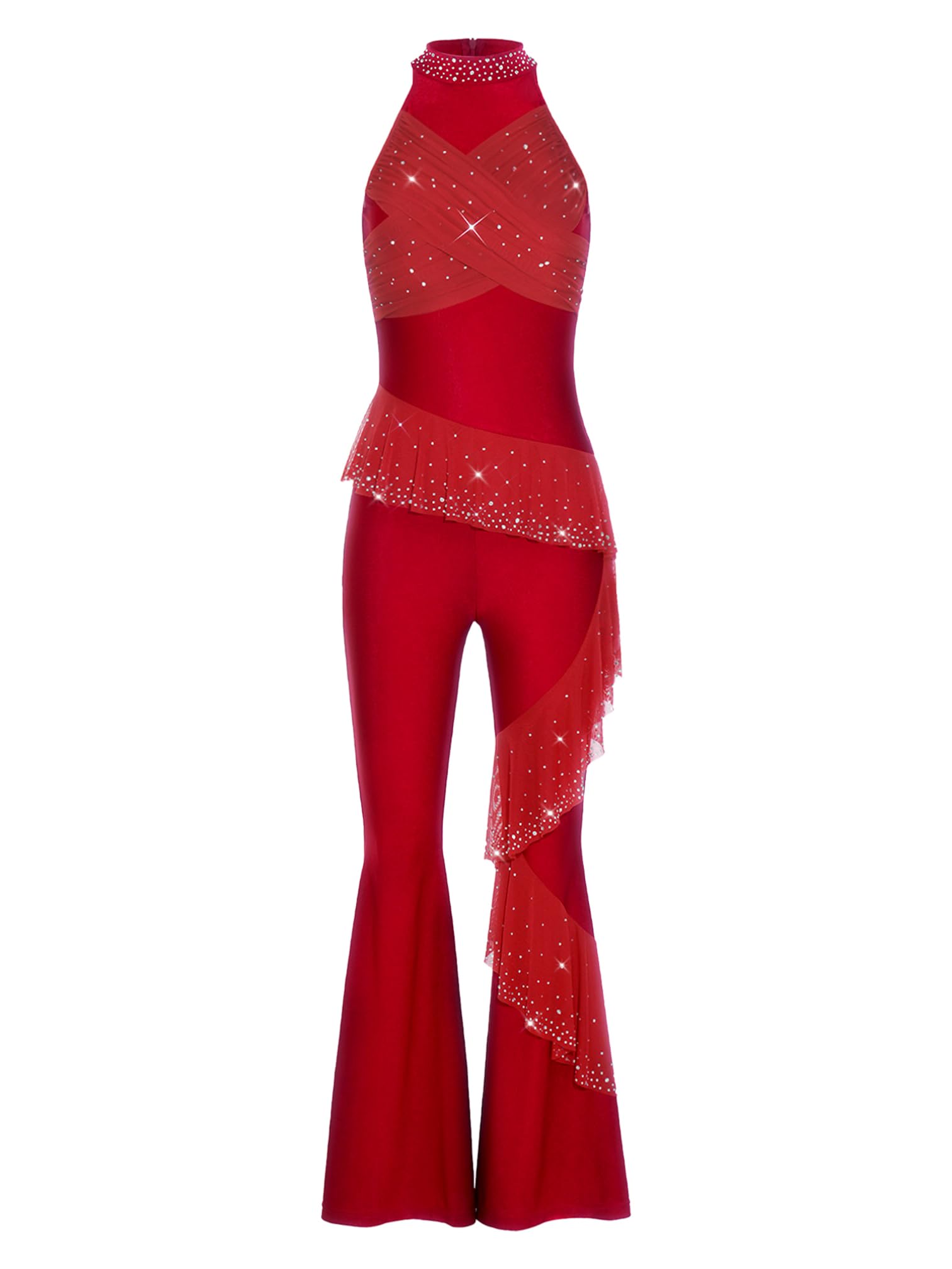 Jumpsuit de baile mujer body danza una pieza combinaison disco 8