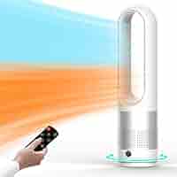 Qulet bladeless fan hot ➕cool Amazon.com: Bladeless Tower Fan, 1400W Space Heater & 40W