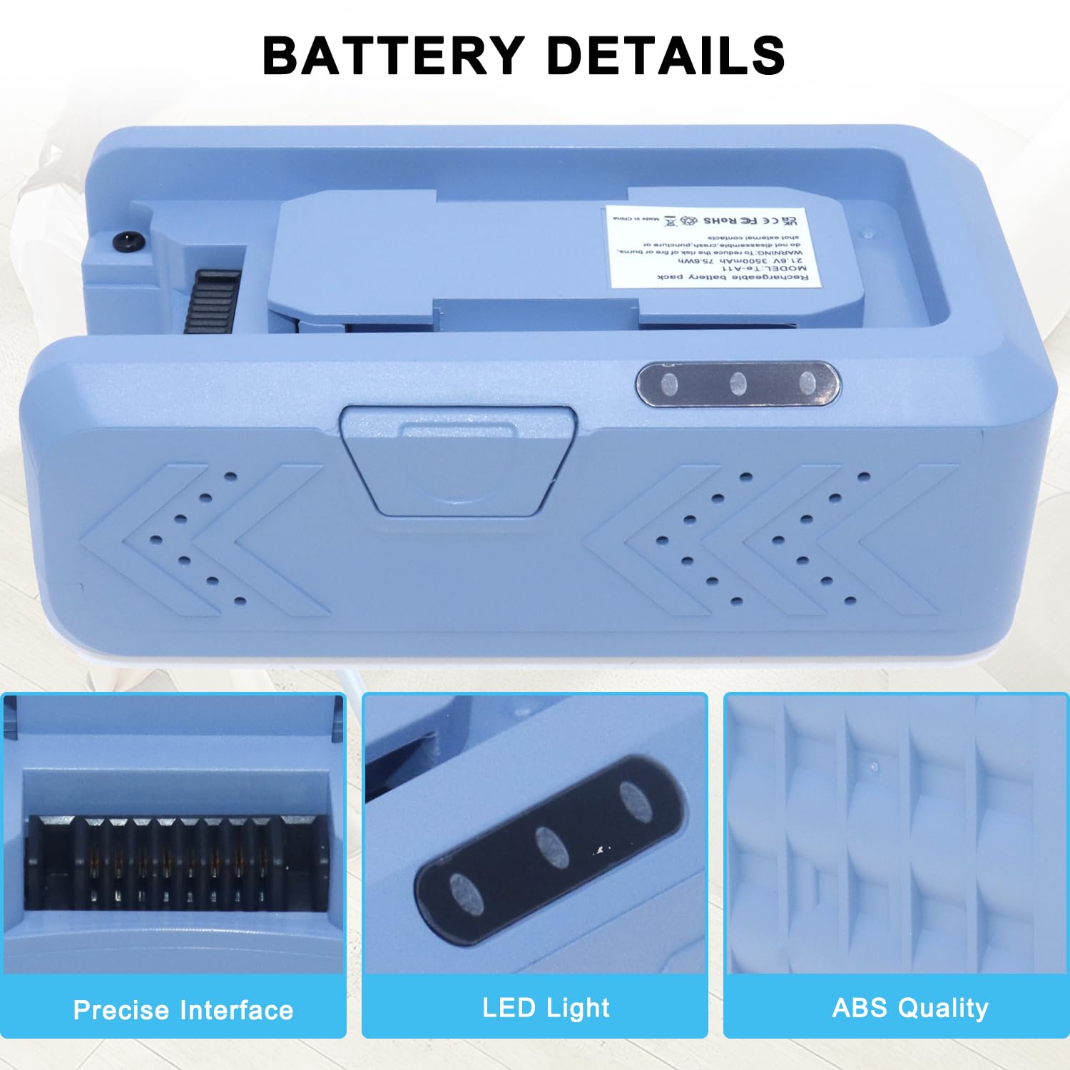 XITAIAN 21,6 V 75,6 Wh 3500 mAh Te-A11 akumulator zastępczy kompatybilny z Tineco A11 Hero/A11 Tango/Pet, A10 Hero/A10 Tango/Spartan/Master Cordless Vacuum Cleaner