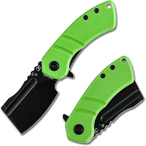 KANSEPT Knives Korvid - Cuchillo plegable de bolsillo de 2.45 pulgadas, hoja de 60.6 in, mango G10, cuchillo plegable de bolsillo para llevar a