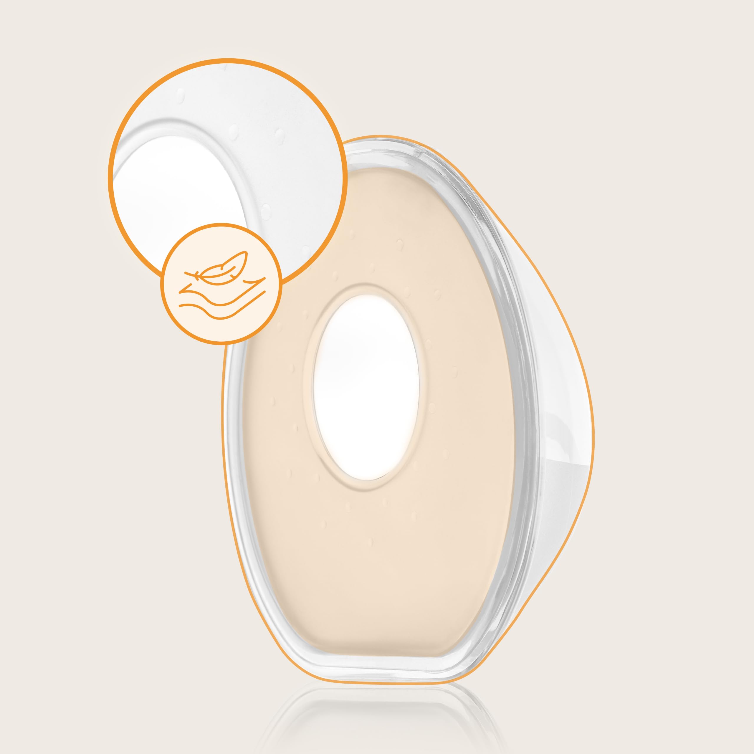 Lionelo Milky Simple, Milk Collector, 2 × 60 ml, BPA‑Free Silicone & Polypropylene, Discreet, Leak‑Proof - Image 4