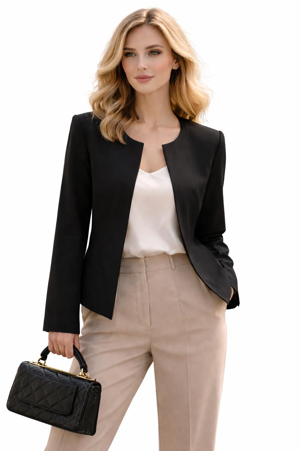 keri perry Women's Blazers | Blazer for Women | Top | Tshirt | Tops for Woman | Open Front Jacket | Coat Light Weight | Round Neck Long line Jackets Blouse | Formal | Fashion-Forward | Regular Fit-picture-19