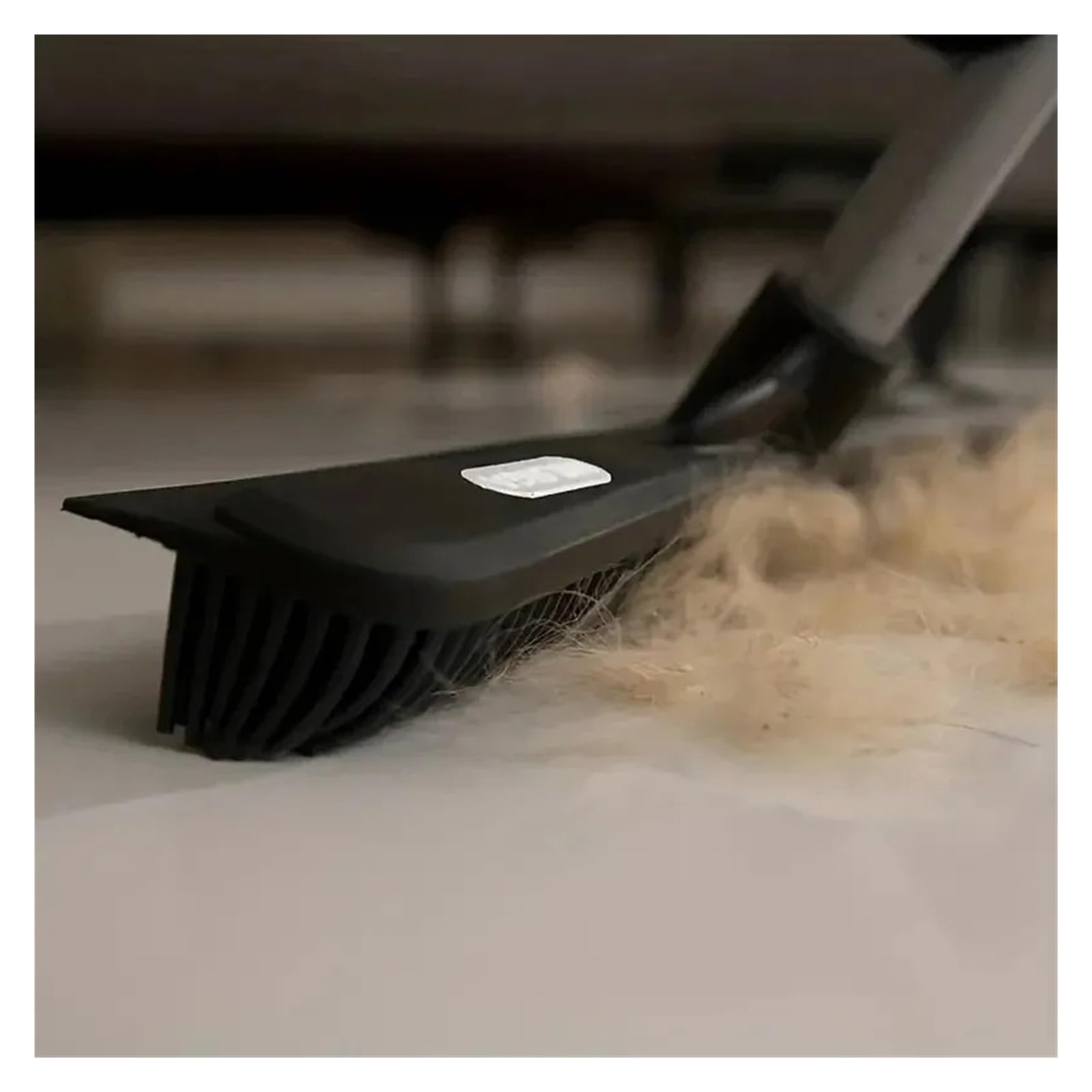 Rastrillo de Alfombra Escoba Goma con Mango Largo, for Madera Dura Peluda, 2 uds