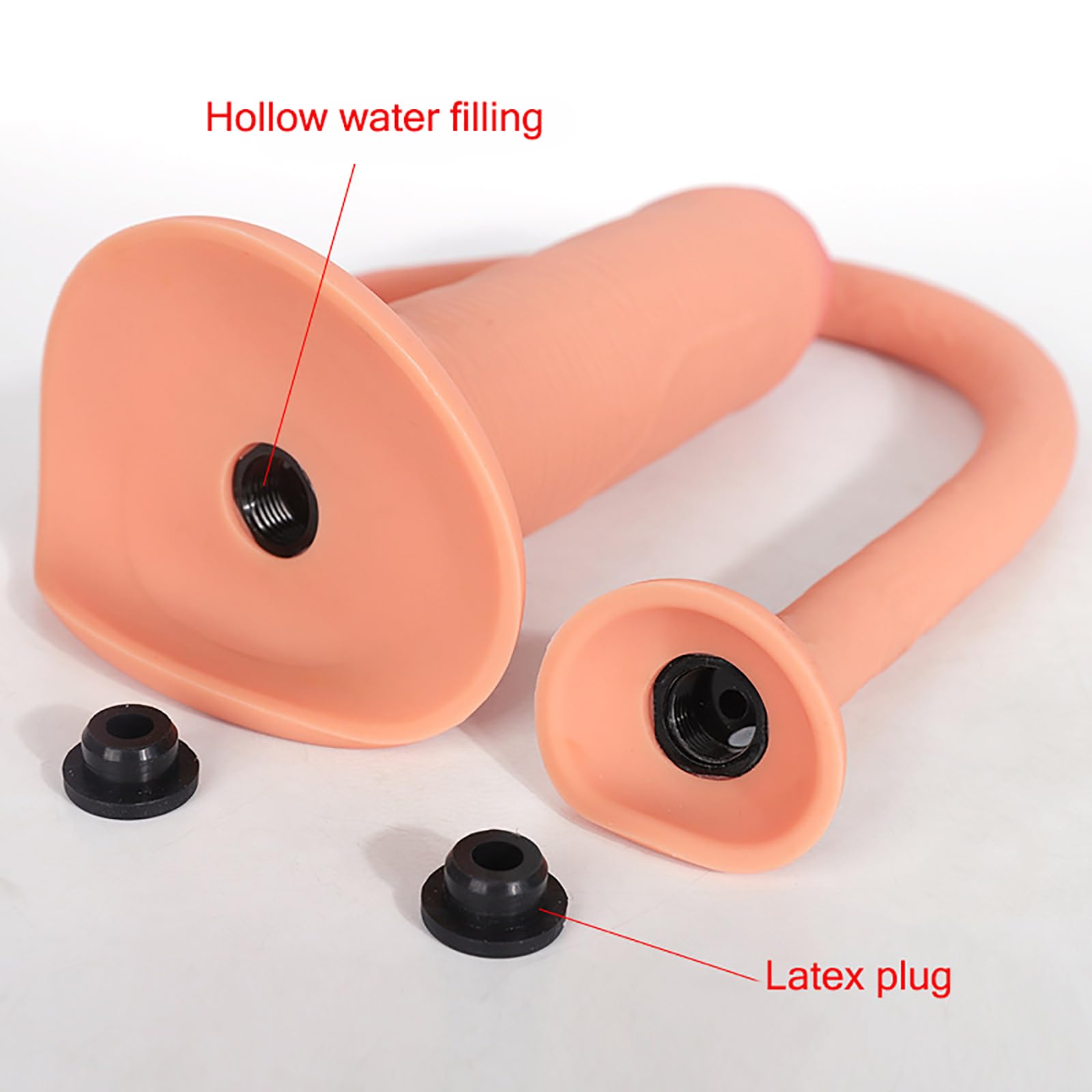 Extra Lang Realistischer Analdildo Silikon Analdusche Vaginaldusche Einlauf Analdusche Mit Saugnapf Einlaufschlauch Analreinigung Einlaufdusche Privatreinigung FüR MäNner Und Frauen (XL)