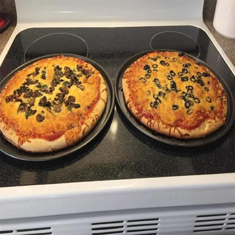 Bandeja para Pizza Antiadherente, Redonda, de Malla, para Horno, con Agujeros, de Acero (32 cm) (26 cm)