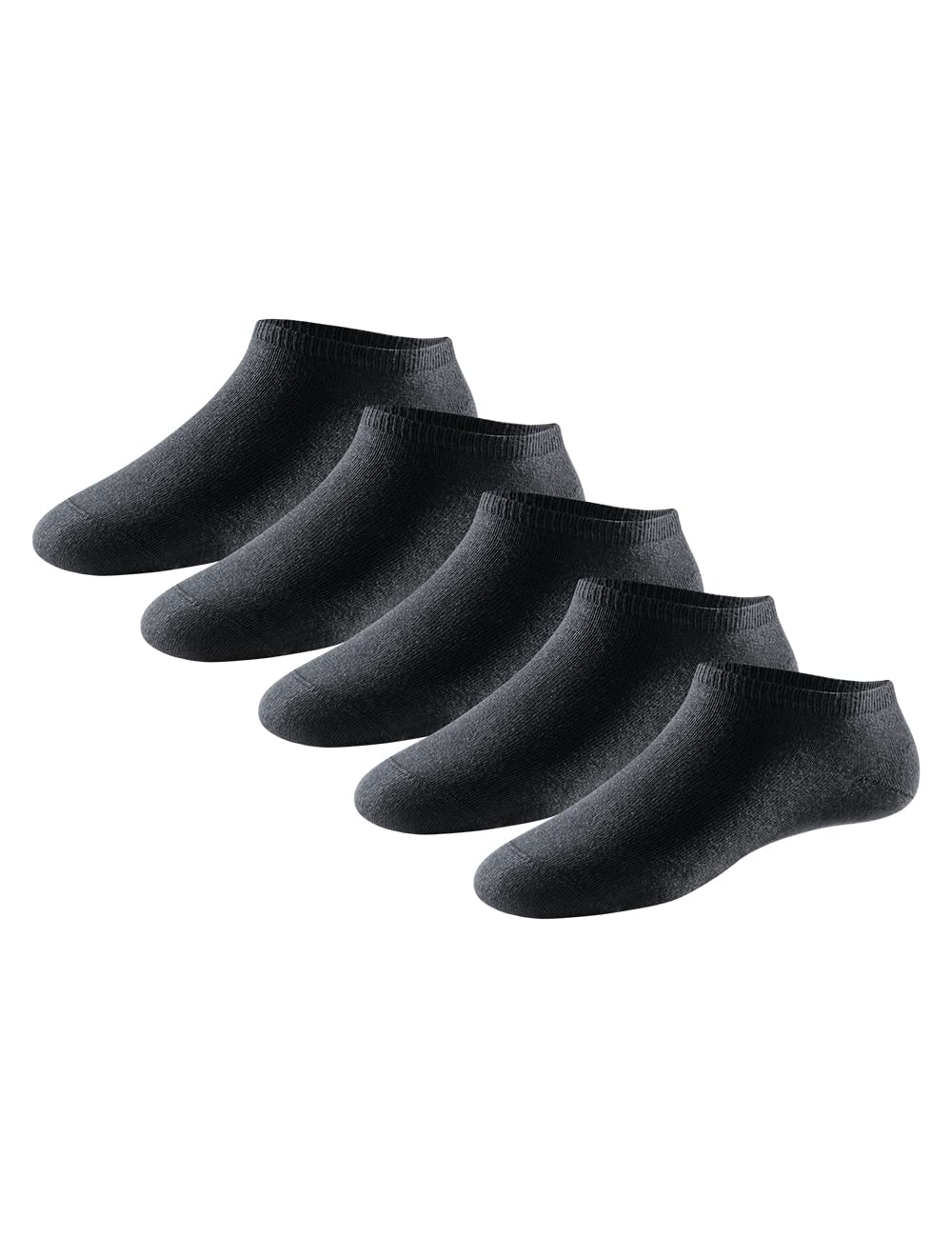 Schiesser Women's Schwarz Damen 5 Pack Sneaker Socken Füßlinge Sportsocken - Stay Fresh Socks, 39/42