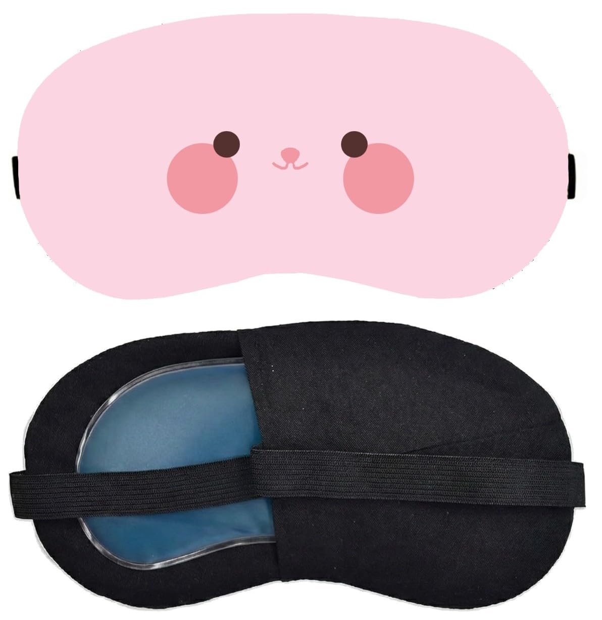 SONEEV MART Cooling Gel Eye Mask for Sleep & Pain Relief - Reusable Cold Compress Sleep Mask with Adjustable Strap for Dark Circles, Puffiness, Migraines, and Stress Relief-image-39