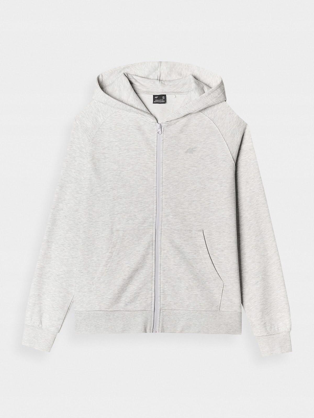 4F Bluza dresowa rozpinana z kapturem damska