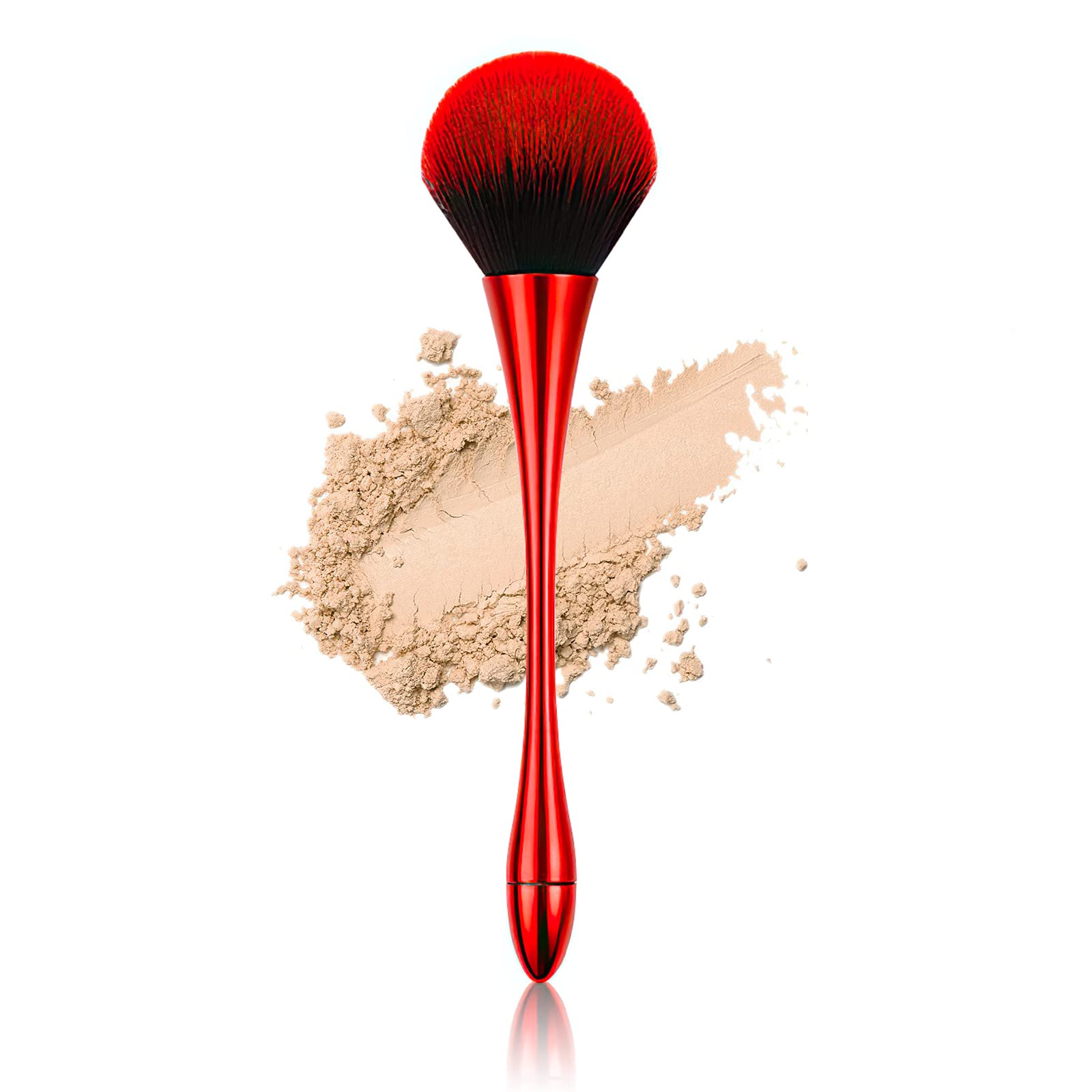 Brocha de maquillaje en polvo, brocha facial grande para polvos para polvo suelto o prensado, pinceles para maquillaje para base, brochas maquillaje para polvos, cepillo con fibras de felpa
