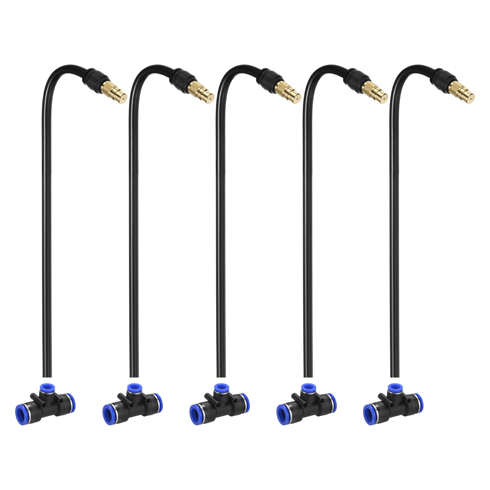 Buse de brumisation en laiton avec raccord en T de 6,35 mm et pulvérisateur orientable 360°