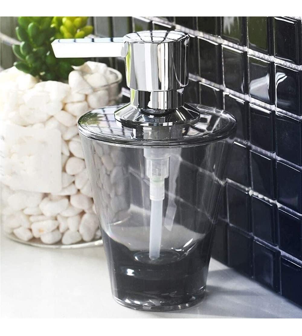 Dispenser per lozione, Dispenser per Sapone Liquido in Acrilico Trasparente con Ampia Apertura per Cucina e Bagno, flacone Doccia (Blu: Formato 200 ml)