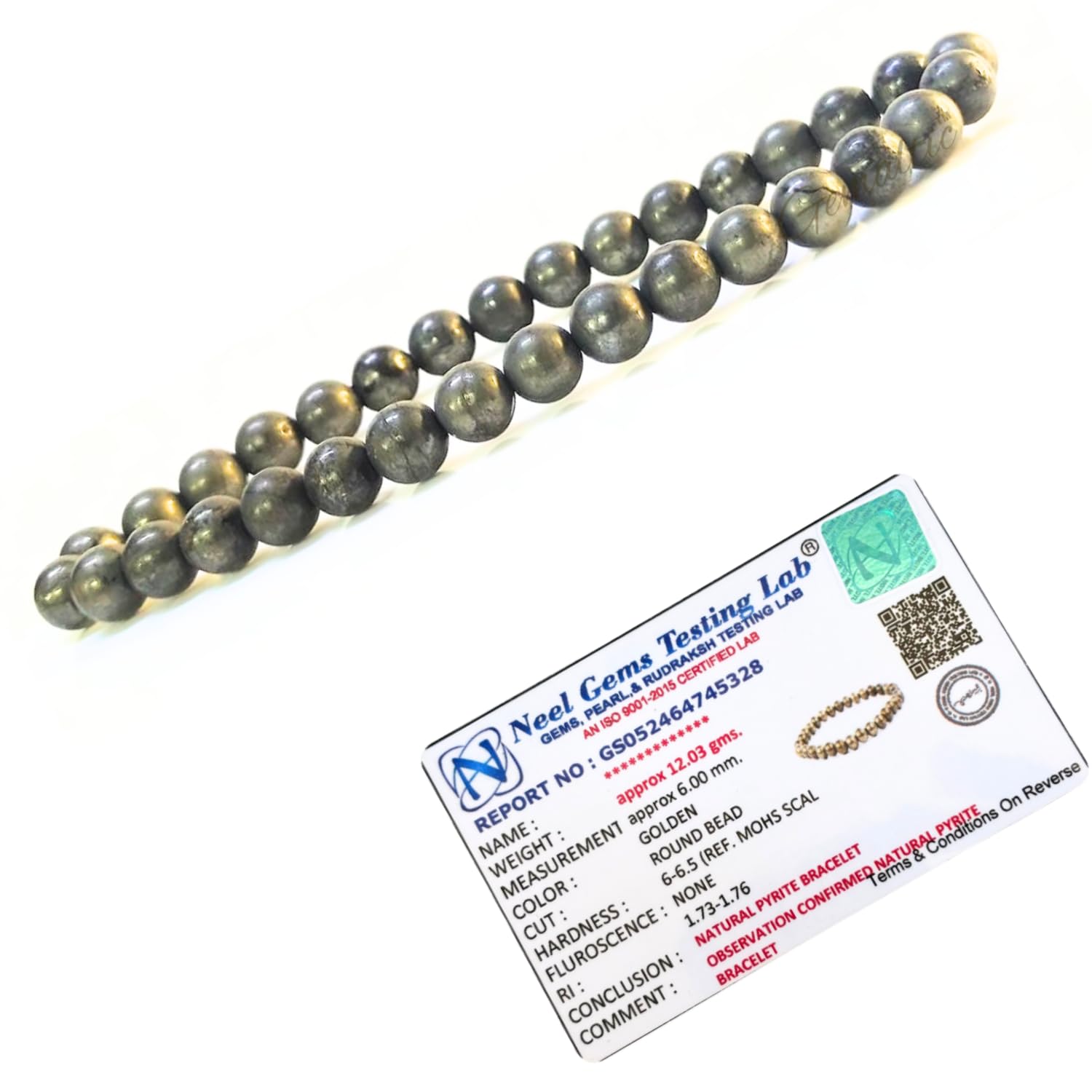 DIYSM Lab Certified Natural Healing Crystals Gemstone 6mm Beaded Stretch Bracelet 7.2 Inch Unisex (Pyrite) (B0B4623NMS) Amazon Price History, Amazon Price Tracker