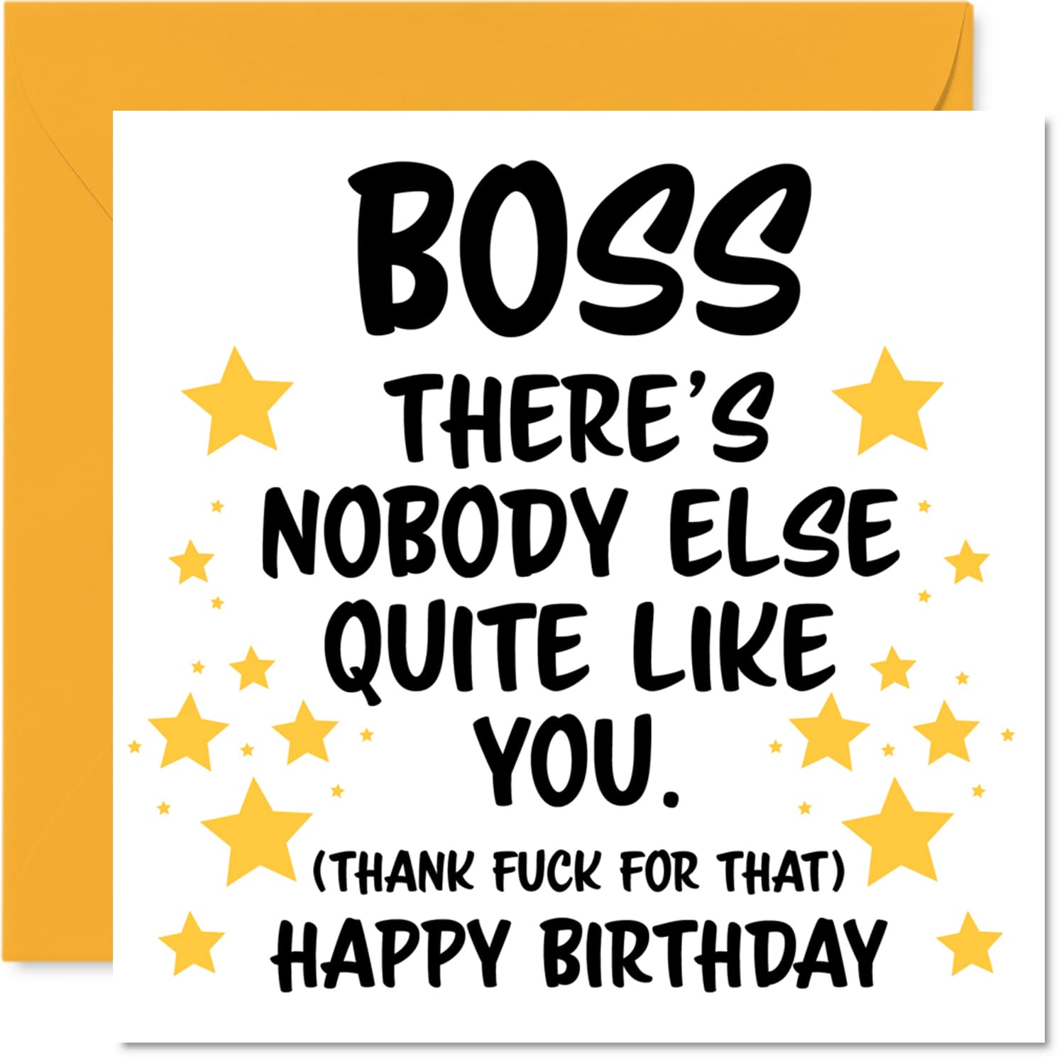 Boss Birthday Card - Nobody Else Quite Like You - Happy Birthday Card for Boss from Employee Colleague, 145mm rude funny Bday Greeting Cards
