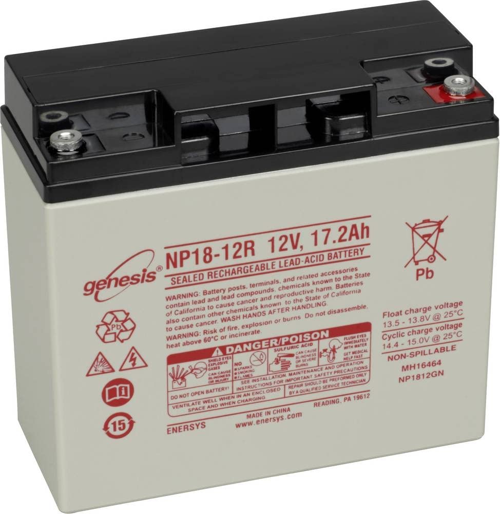 EnerSys Hawker Genesis NP18-12 Batterie Piombo 12 V 18 Ah Piombo-AGM (L x A x P) 181 x 167 x 76 mm Vite M5, Vite M6