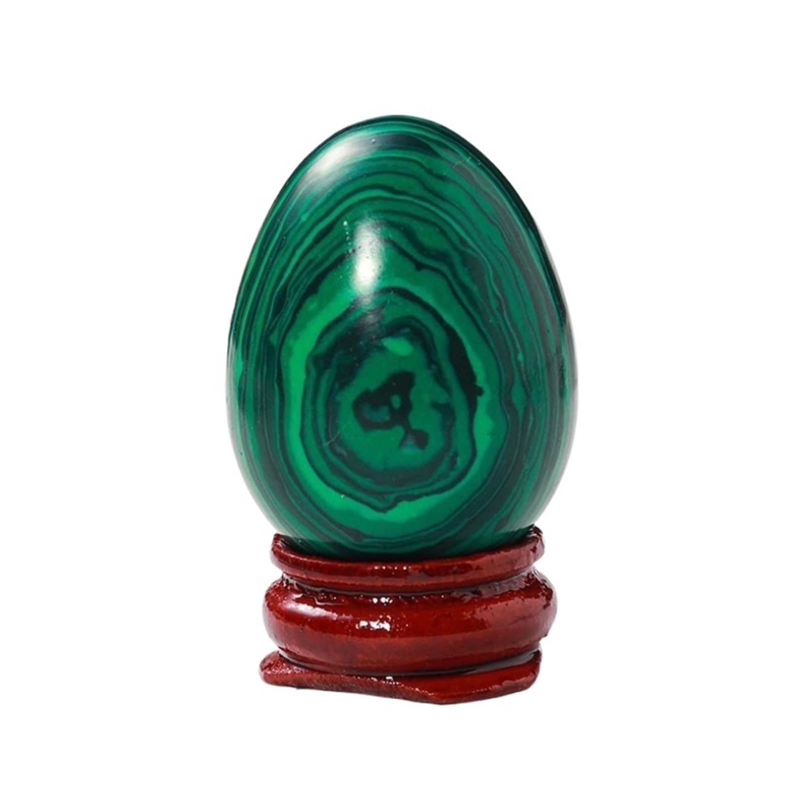 Crystal Ball Ornament Natural Egg Crystal Stone Ball With Wooden Base Ornaments For Home Office Decoration(Grün)