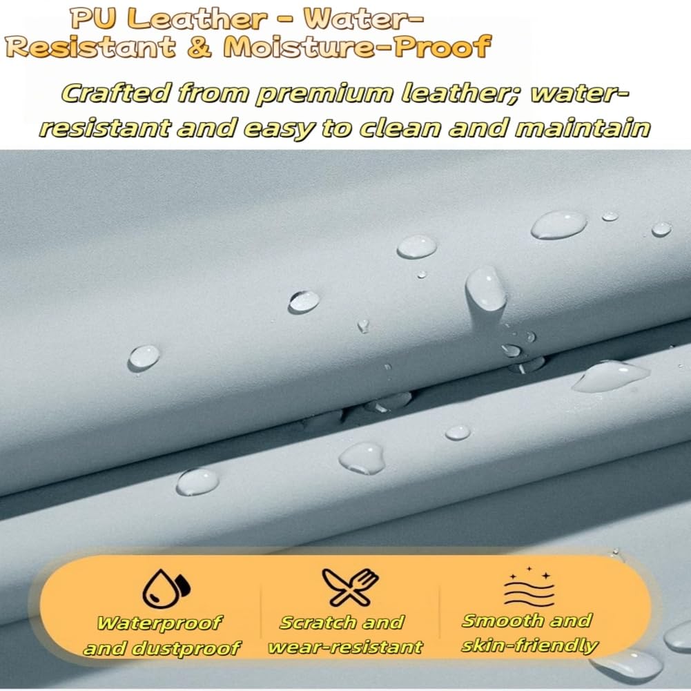 Salon-Styling-Stuhl, hydraulischer 360° drehbarer Friseurstuhl mit Fußstütze für Friseursalon,Silber,D | Hydraulisch höhenverstellbar, 360°, fleckenresistentes, leicht zu reinigendes PU-Leder