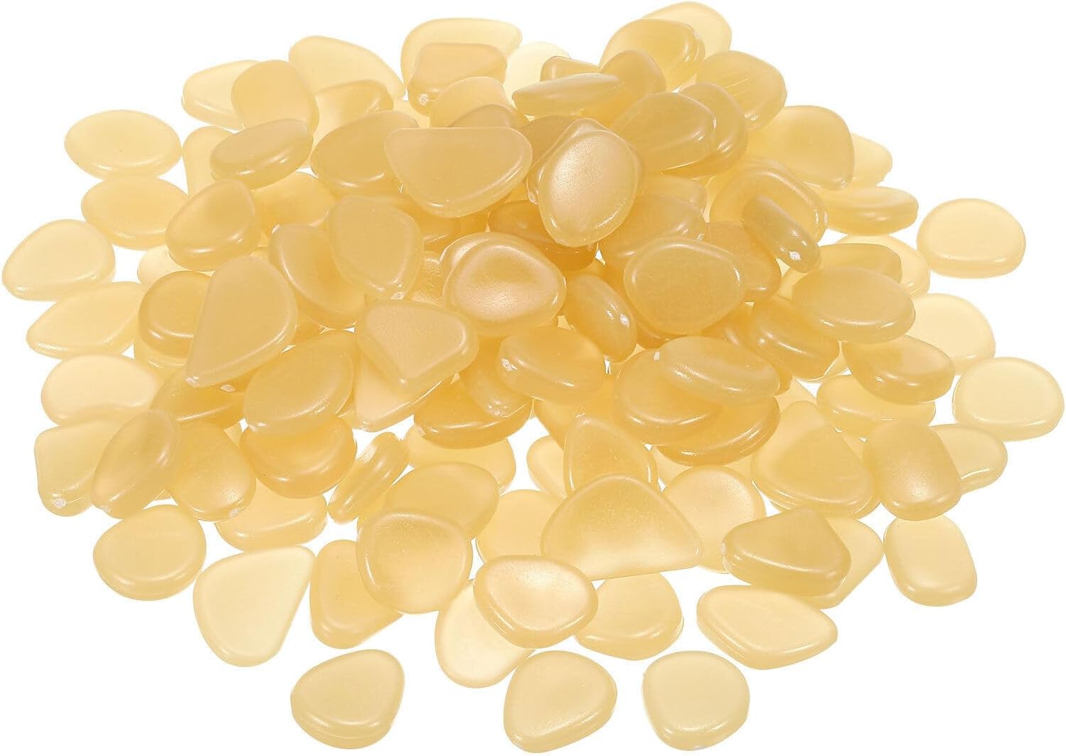 Home and Garden Parts 300pcs Glow Rocks 20-30mm Decoration Pebbles Luminous Stones Decor Yellow #CN/251024/05828