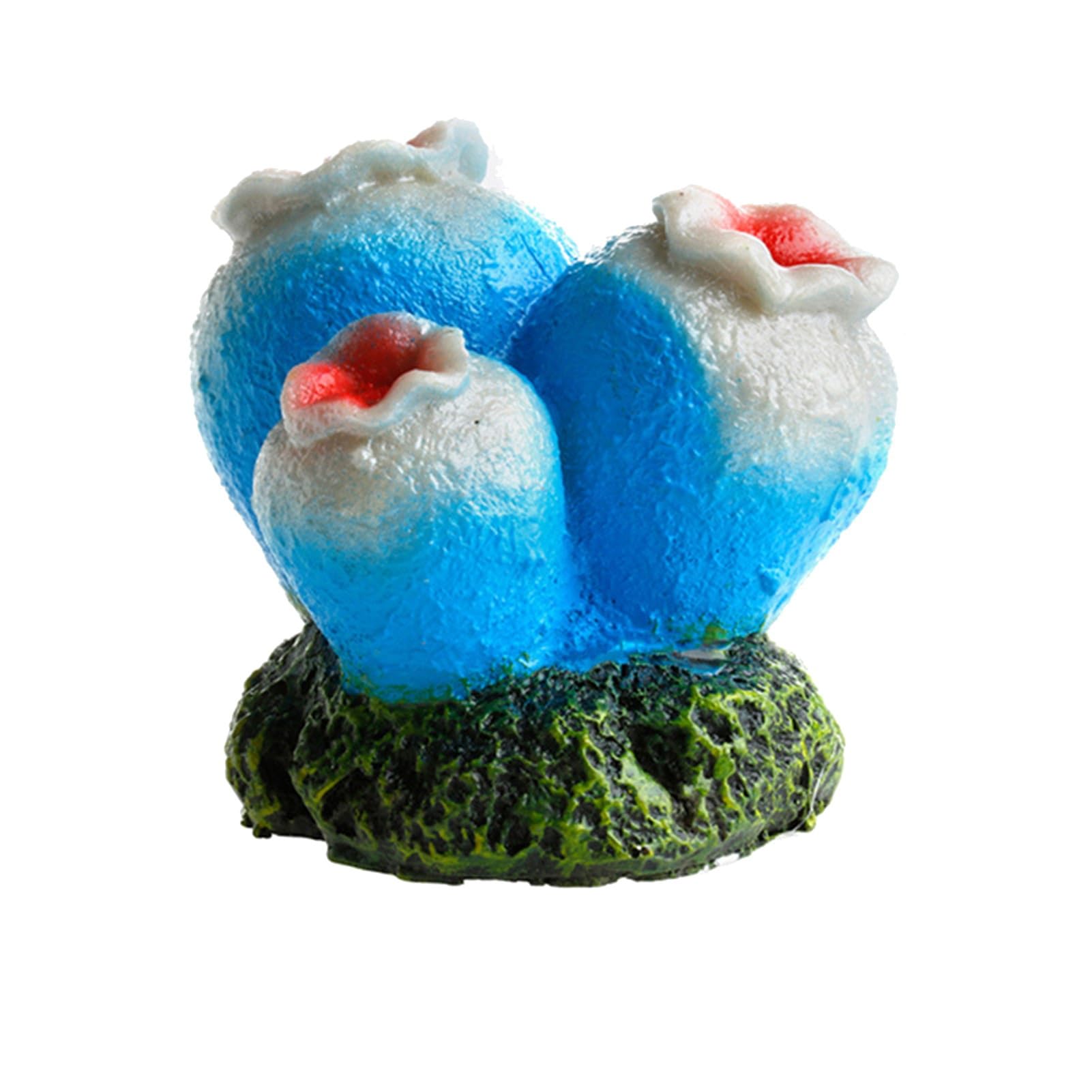 Glifora Aquarium Bubbler Shells Resin Volcano Coral Air Pump Decoration for Fish Shrimp Crab Betta Tank Ornament, 1pc C