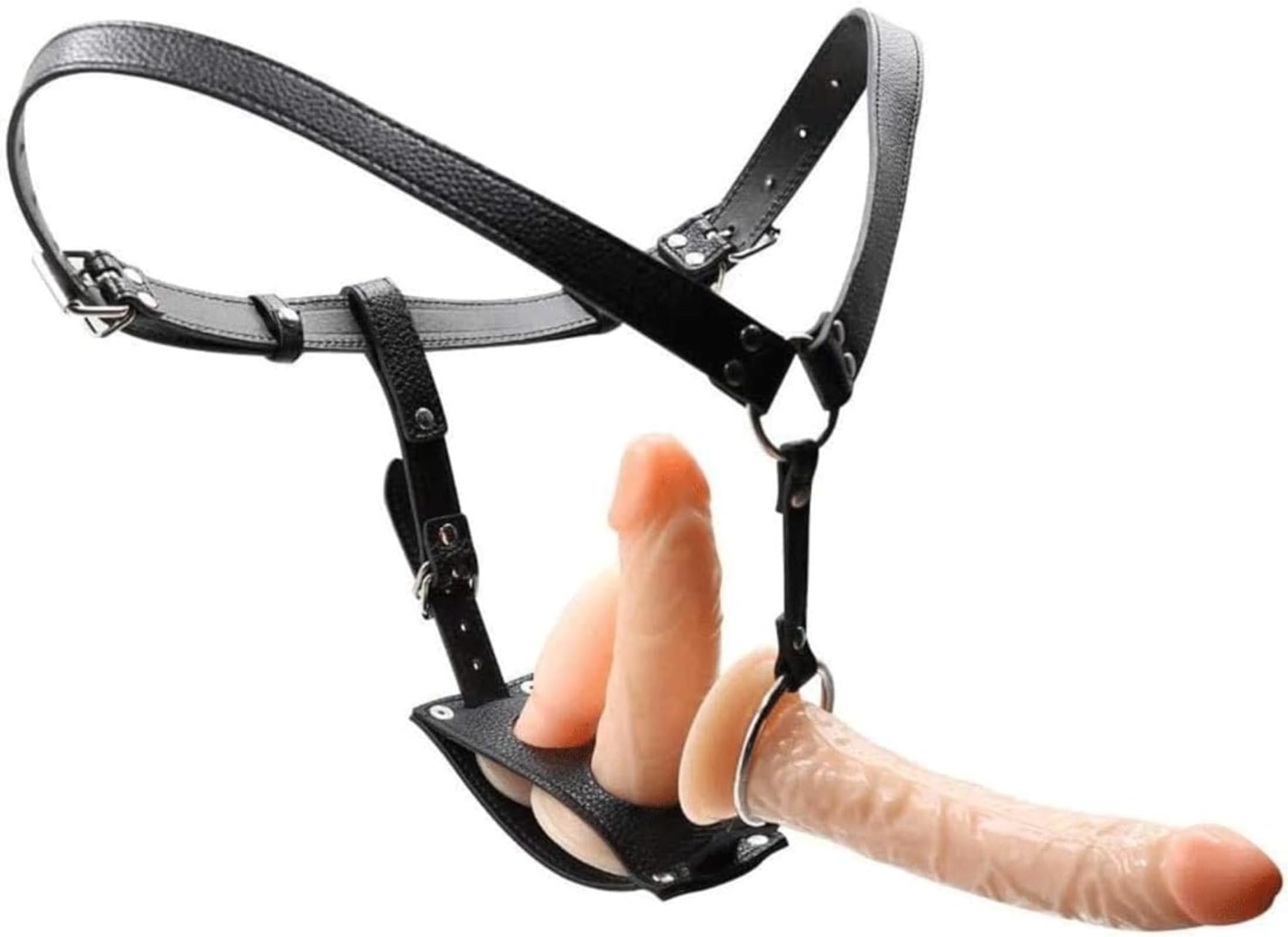 Consoladores con correa SM consolador doble - arnés de juguete sexual - juguete sexual con 3 consoladores de silicona juguete sexual for hombres mujeres parejas