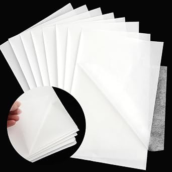 Hariendny 20 Sheets Light Weight Fusible Bonding Web Fabric Applique Fusible Webbing Wonder Under Fusible Web Sewing Interfacing Fabric Stitch Witchery Fusible Bonding for DIY Crafts Supplies