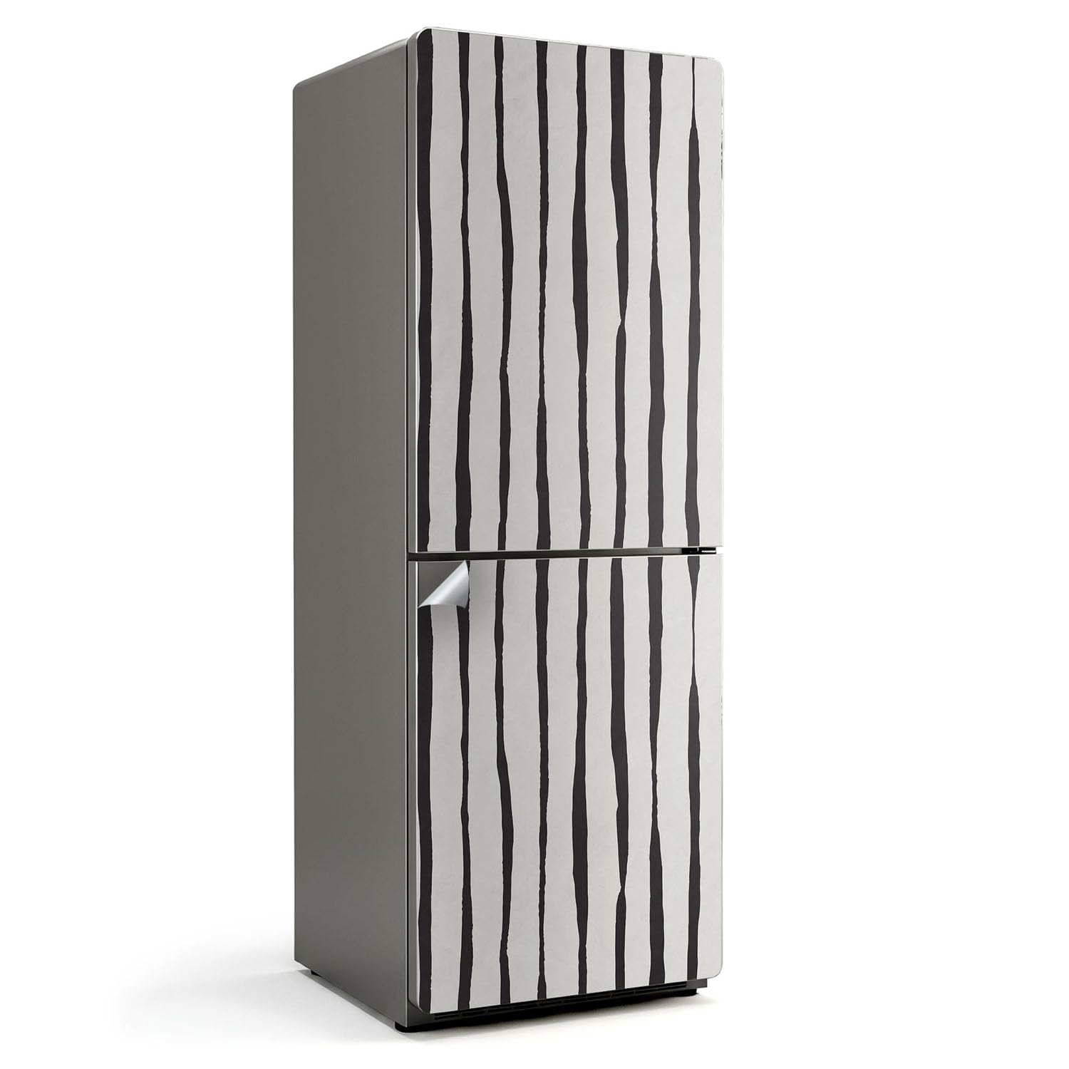 Décalcomanie couvrant entièrement le réfrigérateur, motif rayures verticales 70x190cm