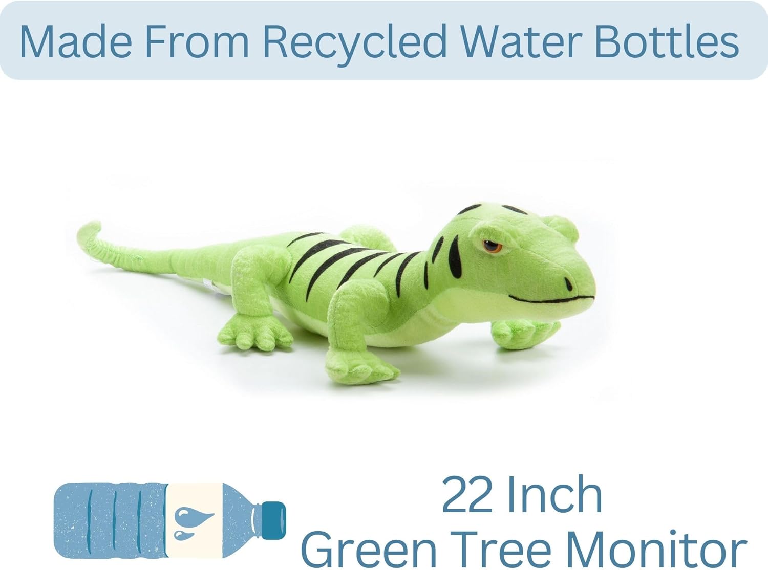 The Petting Zoo Green Tree Monitor Stuffed Animal Plushie, Gifts for Kids, Wild Onez Reptile Animals, Green Tree Monitor Plush Toy 22 Inches
