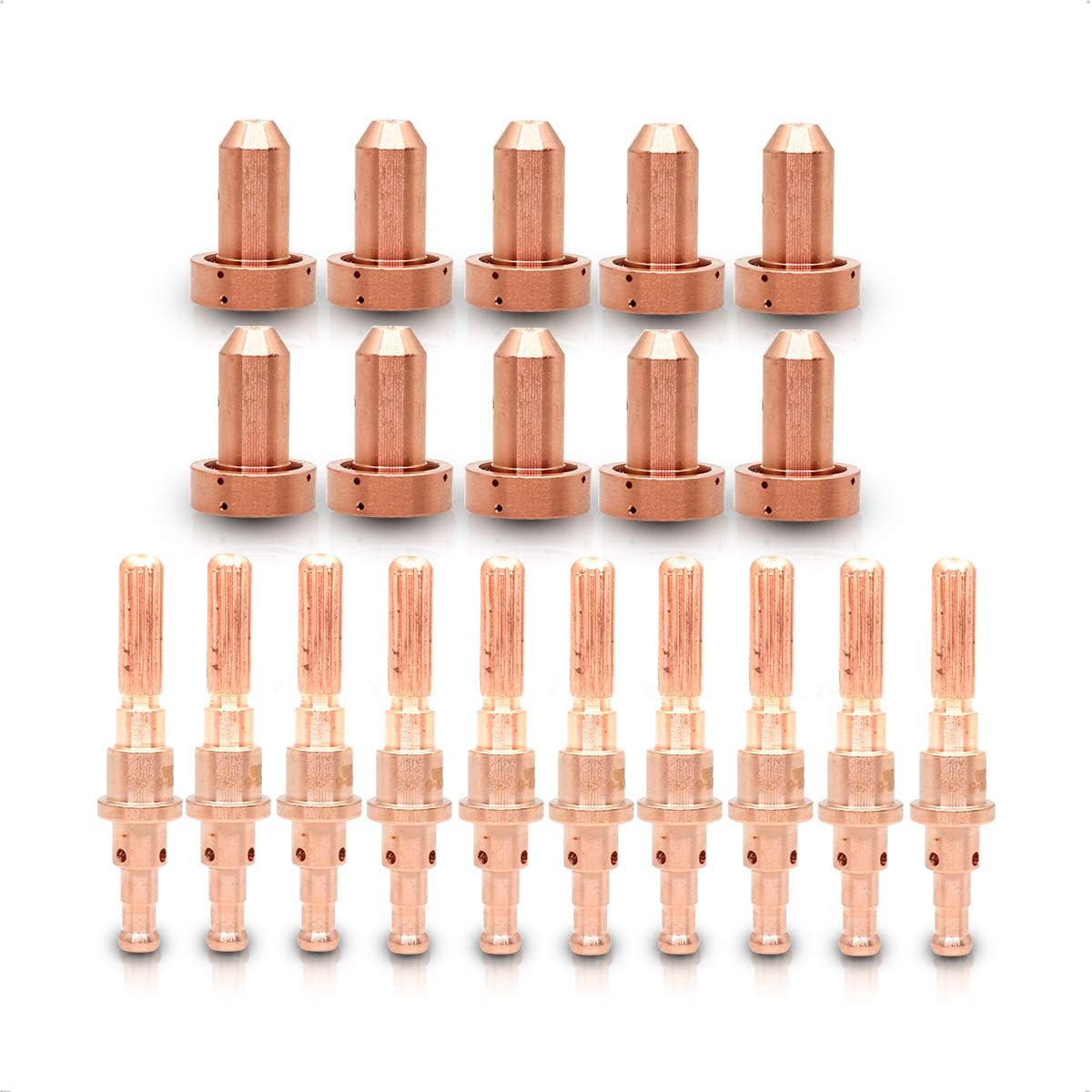 PLAXCON 10pcs 9-8206 Tip + 10pcs 9-8215 Electrode 30A Nozzle for Thermal Dynamics SL60 SL100 Torch Cutmaster 38/52 / 82/102 / 152 Consumables