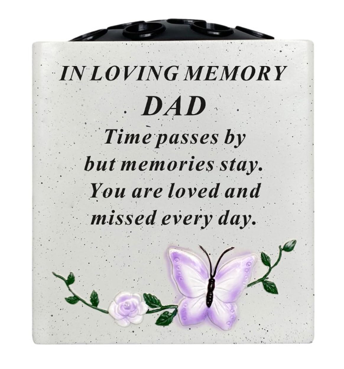 Dad Memorial Flower Vase Rose Bowl Holder Pot Crem Graveside Garden Ornamenti
