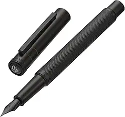 Hongdian Caneta Tinteiro Floresta Negra Ponta Extra Fina, Black Extra Fine Fountain Pen Design Clássico com Conversor e Conjunto de Estojo para Canetas de Metal
