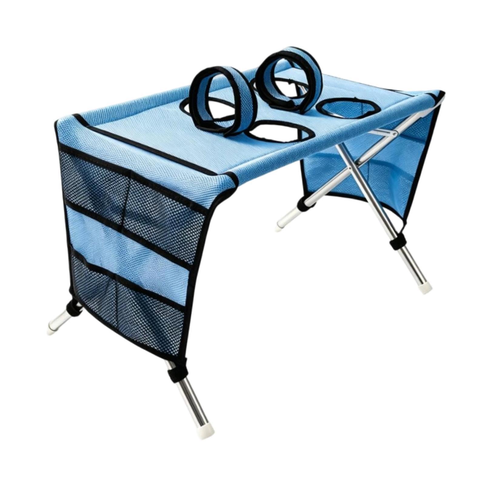 Milageto Grooming Pet Washing Bath Stand Grooming Station with Painted Iron Tube Frame Surface Securing Strap Foldable Structure suitable for pet care bathing (Blue with Restraint Loops)