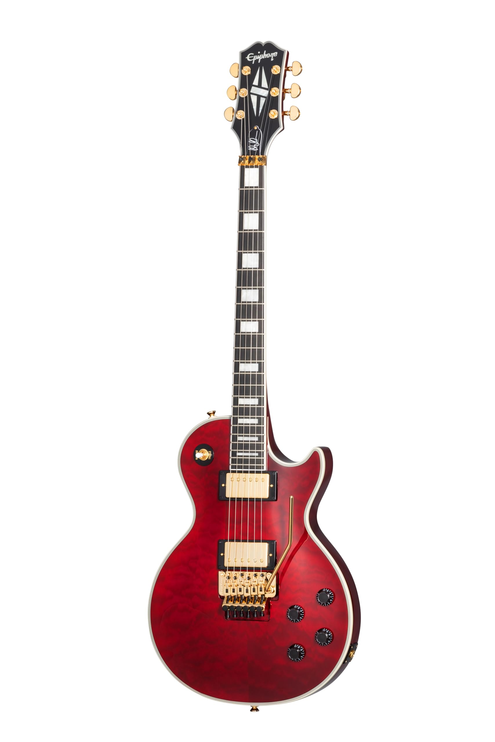 Epiphone Alex Lifeson Les Paul Custom Axcess (Ruby) - Single Cut Electric Guitar