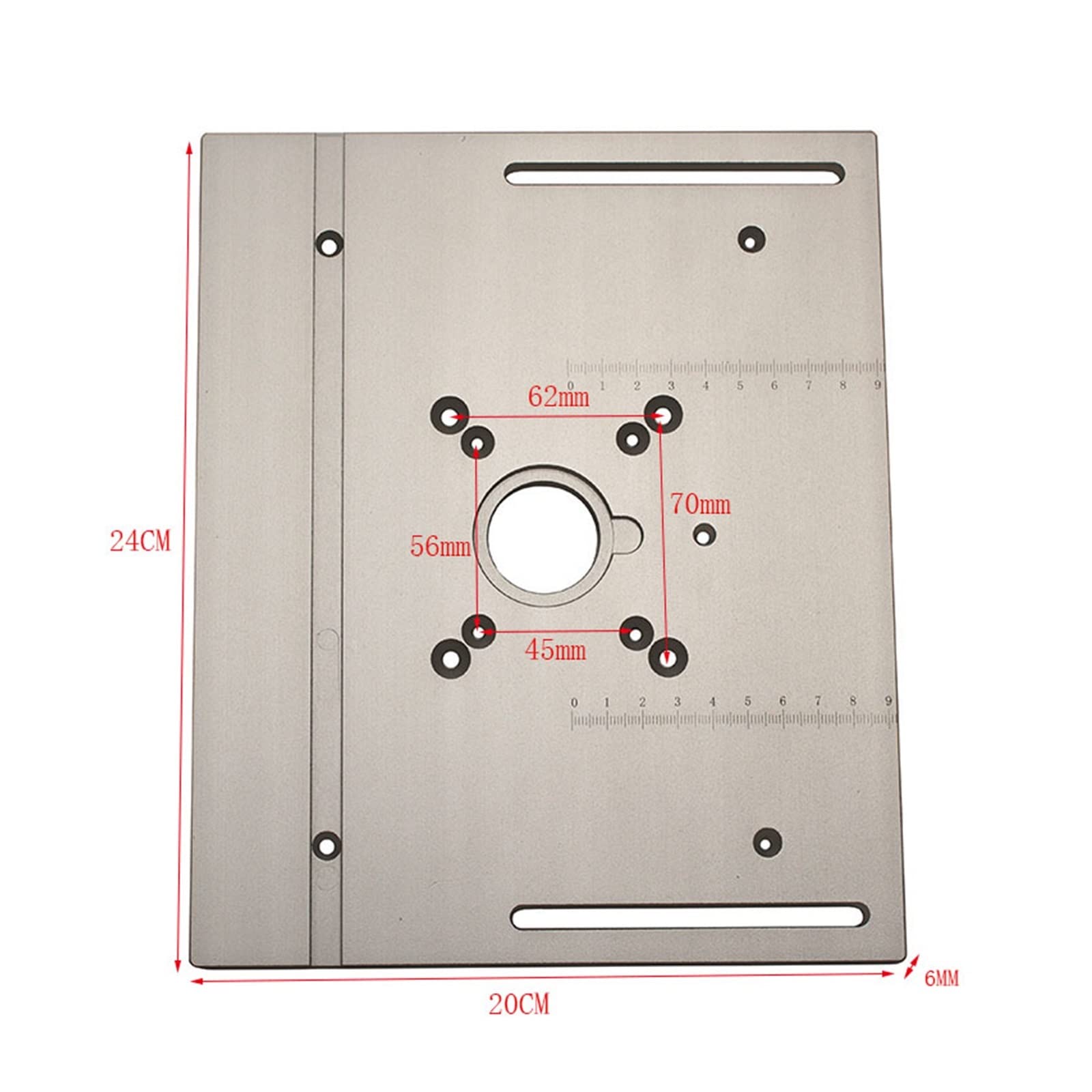 Placa de inserción de mesa de enrutador, bancos de carpintería, sierra de mesa con guía de calibre de inglete, soportes deslizantes de cerca de perfil de aluminio(B 1set)