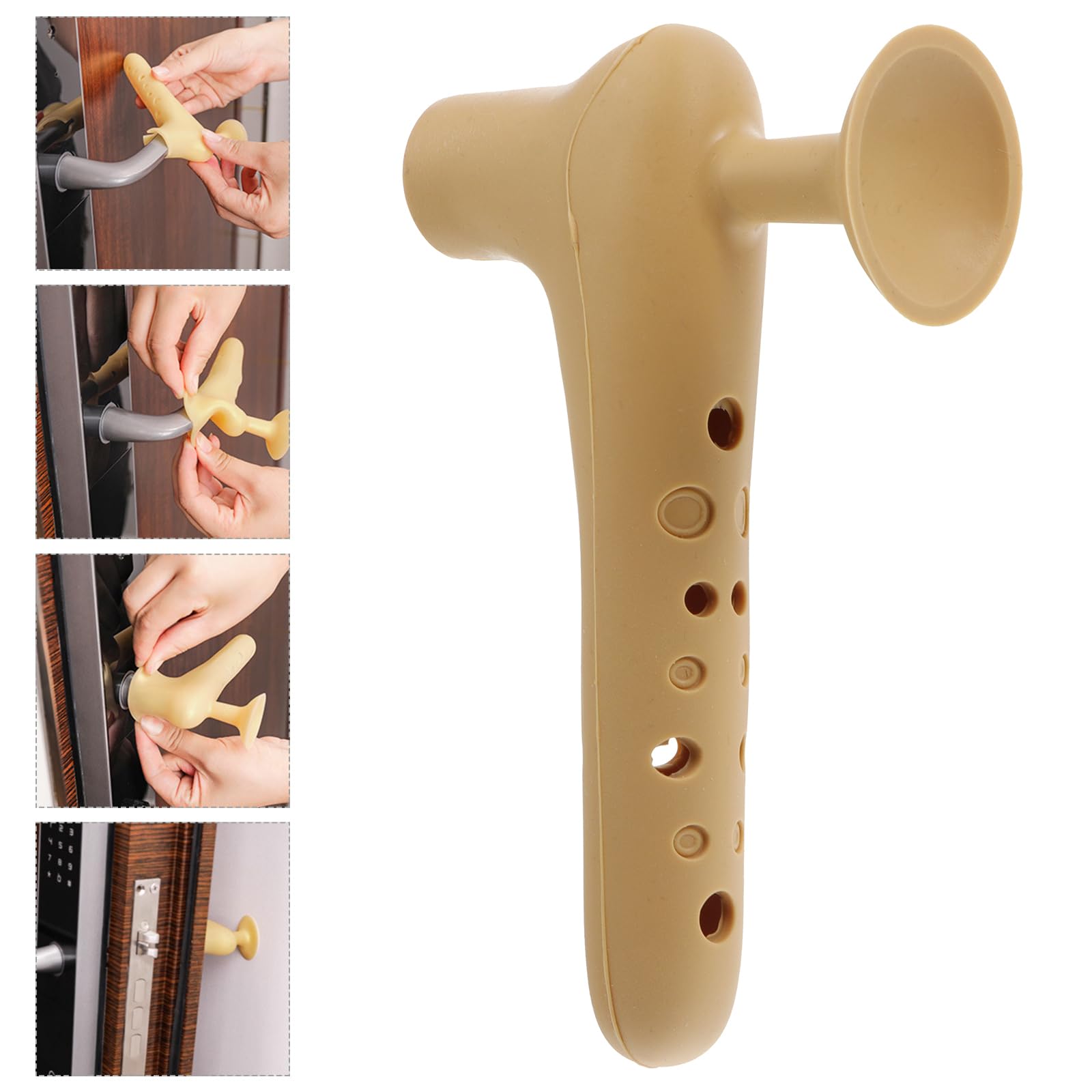 1Pc Silicone Door Knob Cover with Suction Cup Anti-Collision Protection for Child Safety Quiet Door Handle Cushion for Home Use - Image 4